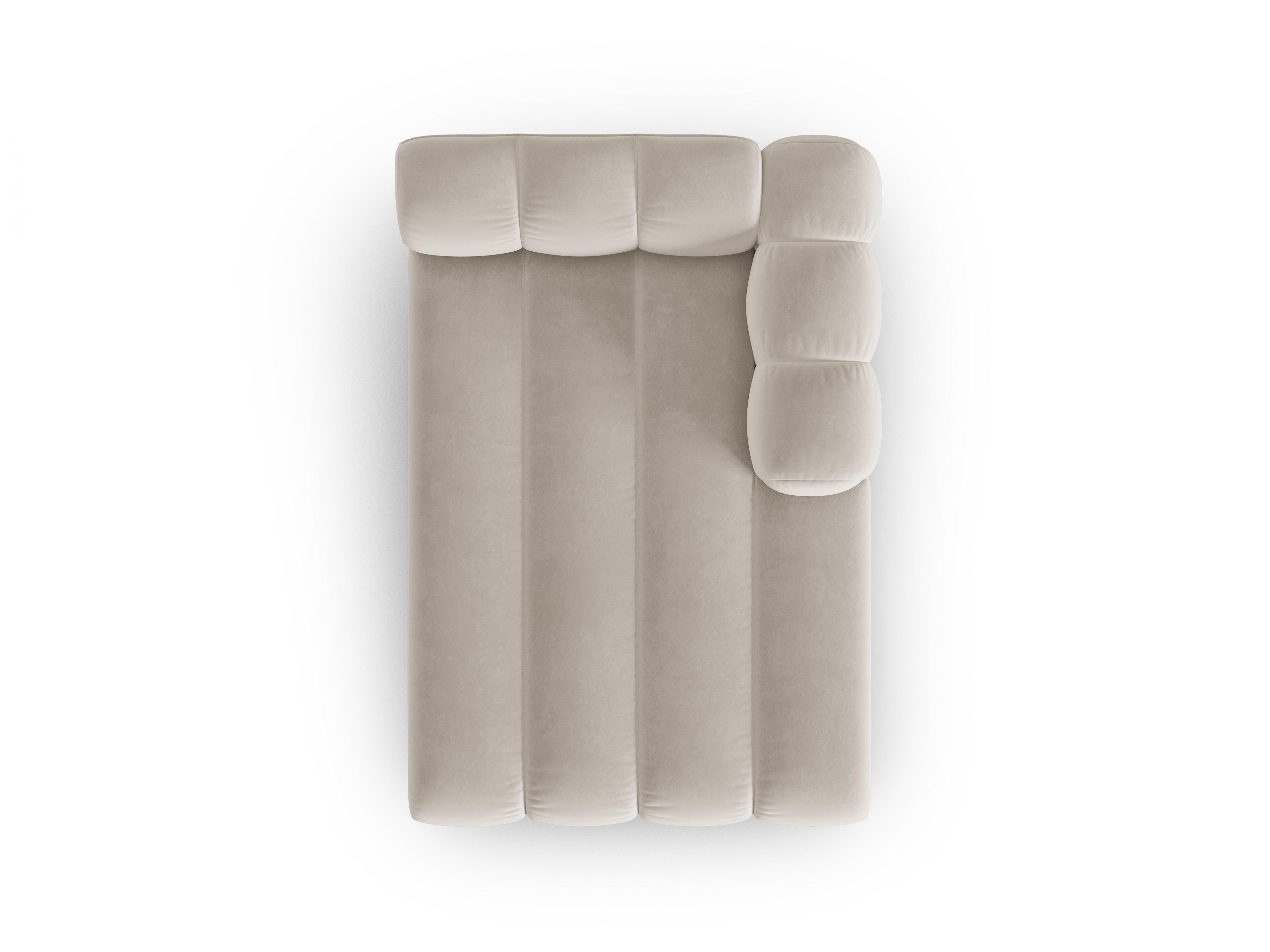 Szezlong aksamitny prawostronny SKYLER beżowy Interieurs 86 Eye on Design