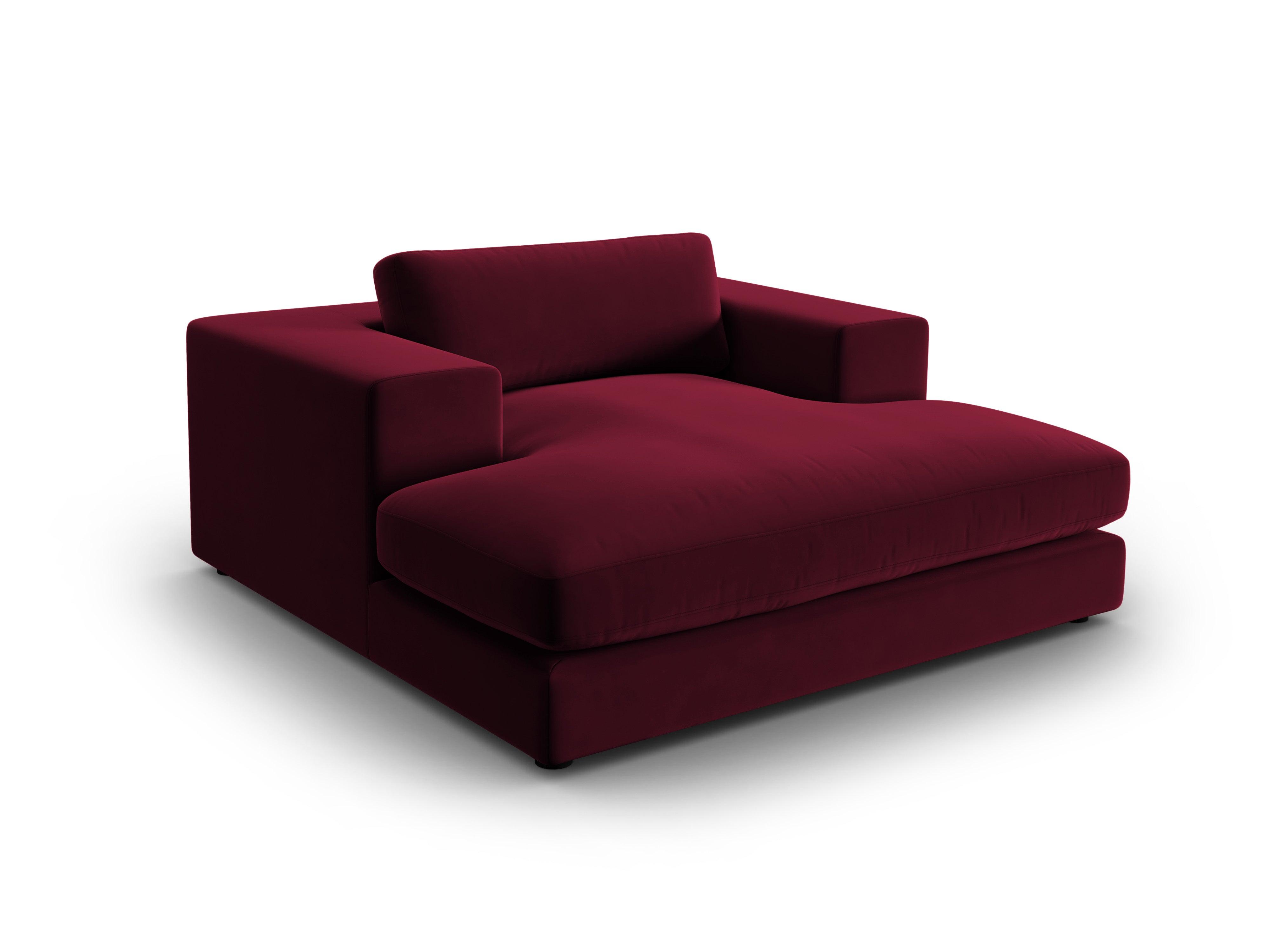 Szezlong aksamitny TENDANCE bordowy – CXL by Christian Lacroix