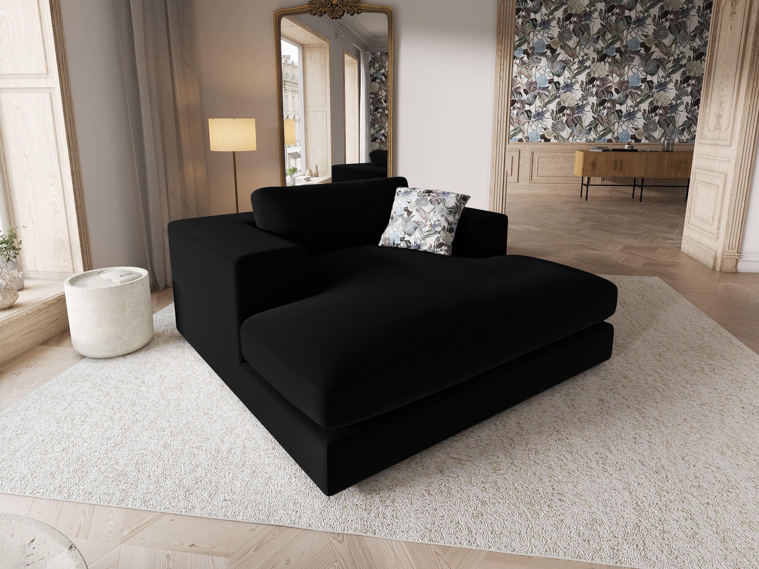 Szezlong aksamitny TENDANCE czarny CXL by Christian Lacroix Eye on Design