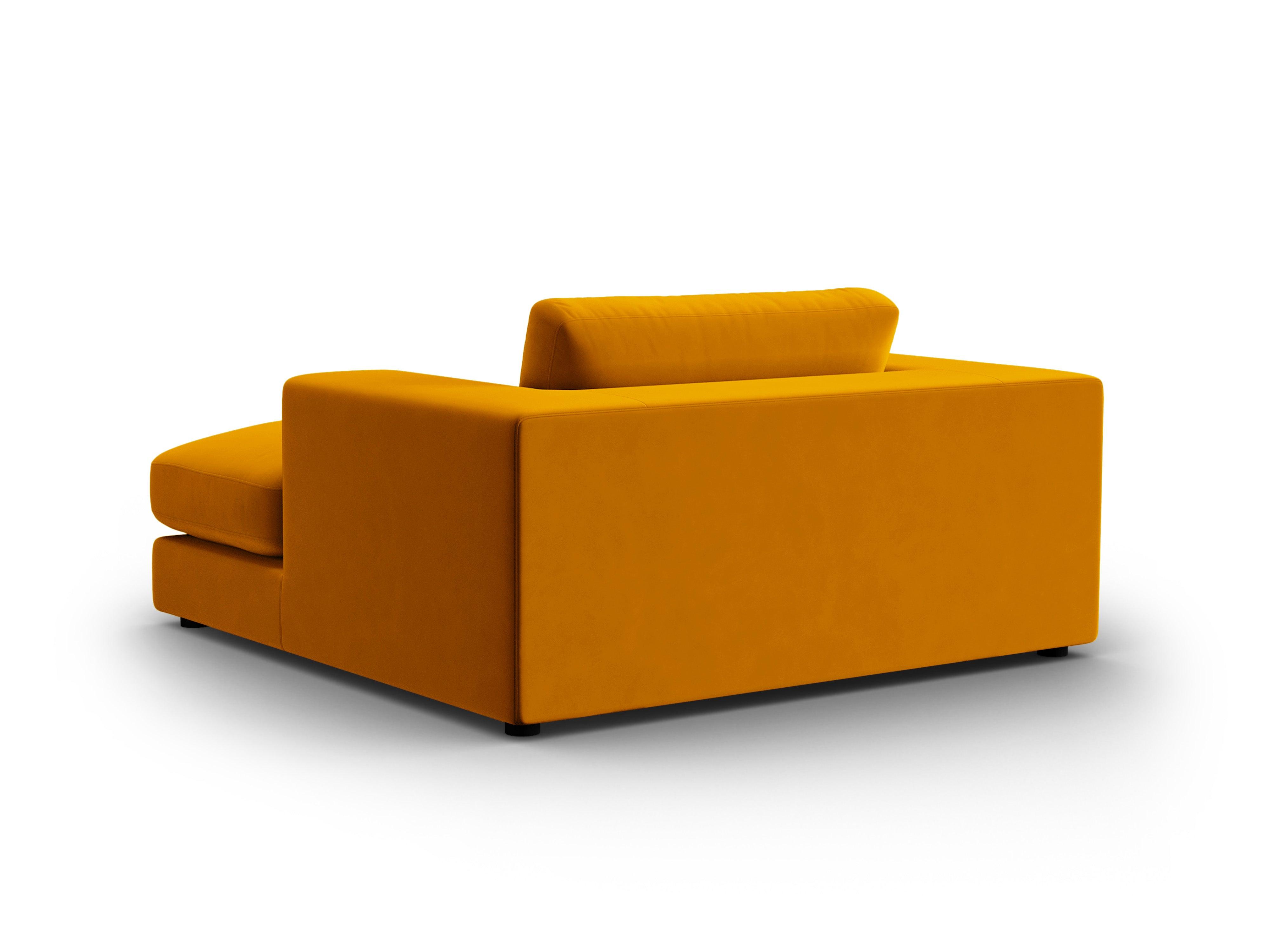 Szezlong aksamitny TENDANCE musztardowy – CXL by Christian Lacroix