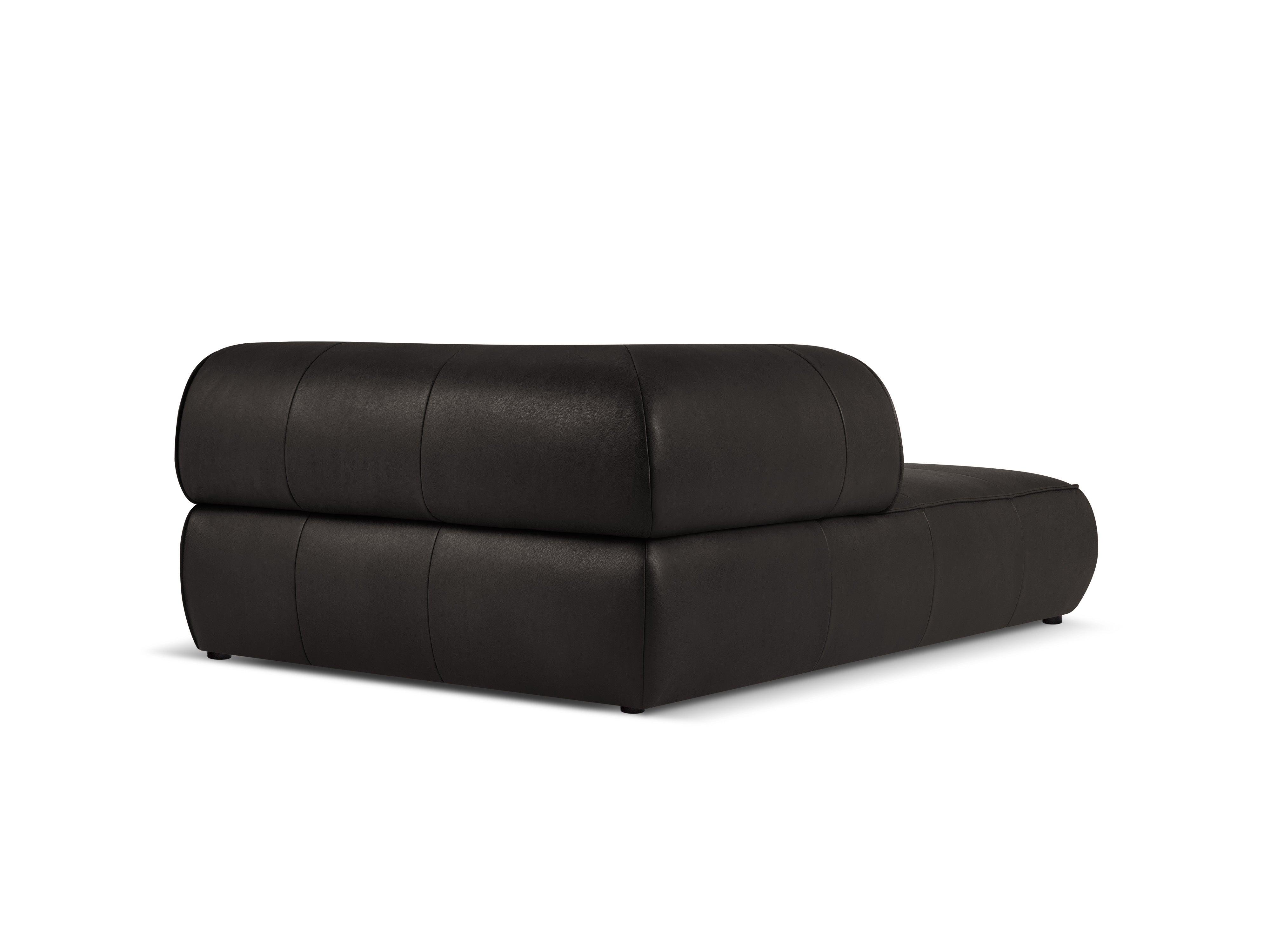 Szezlong skórzany lewostronny LILY czarny Maison Heritage Eye on Design