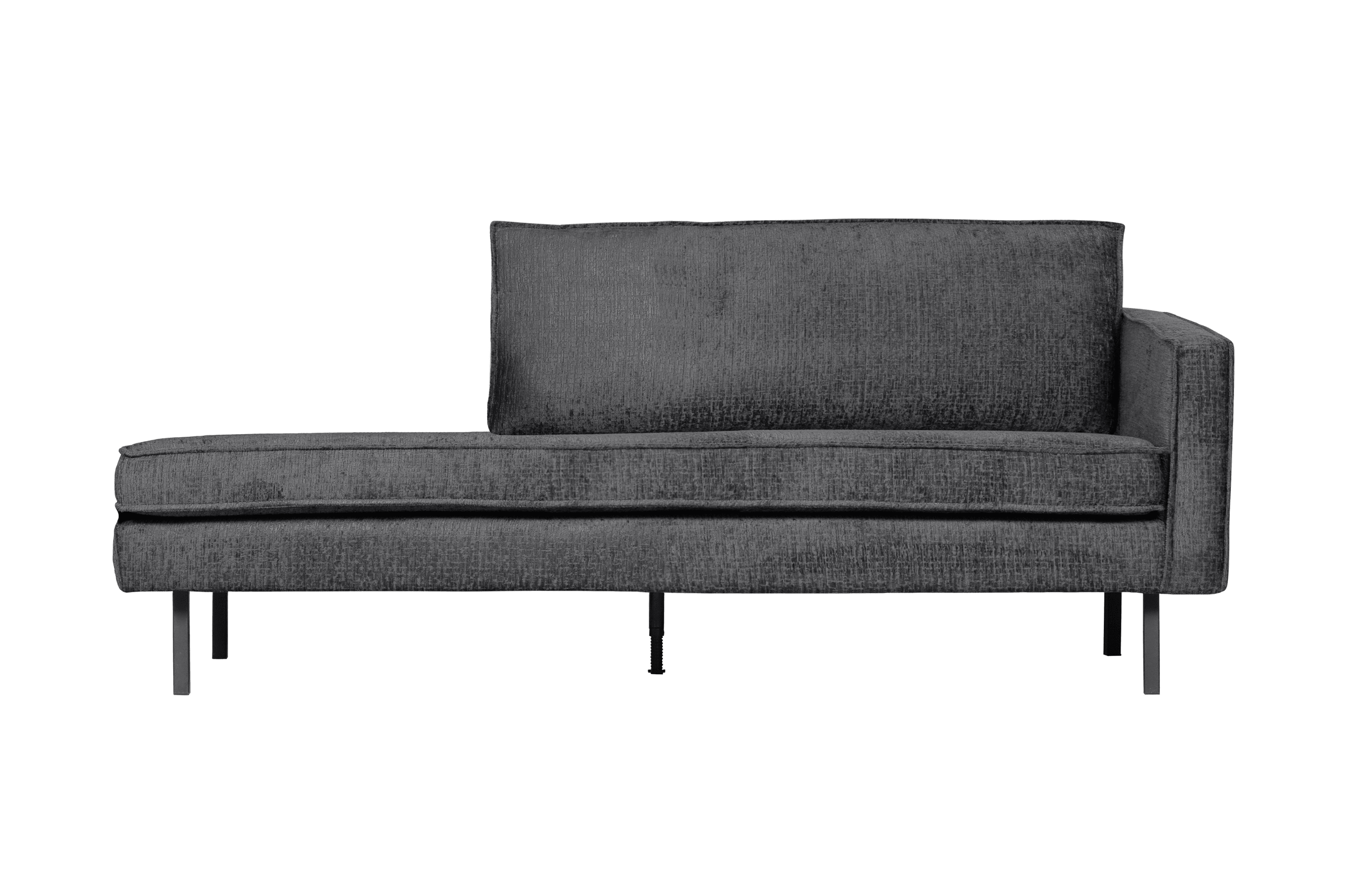 Szezlong welurowy prawostronny RODEO ciemnoszary Be Pure Eye on Design