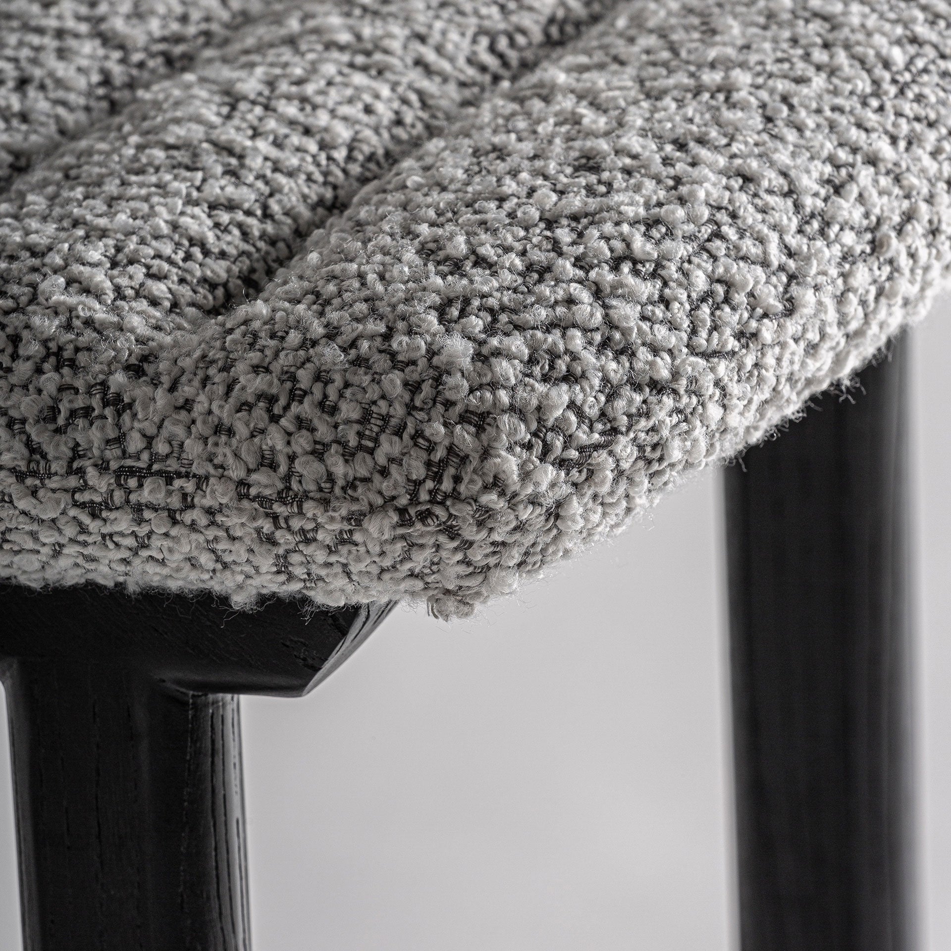 JACQUARD Bar Stool Gray with Black Woven Base