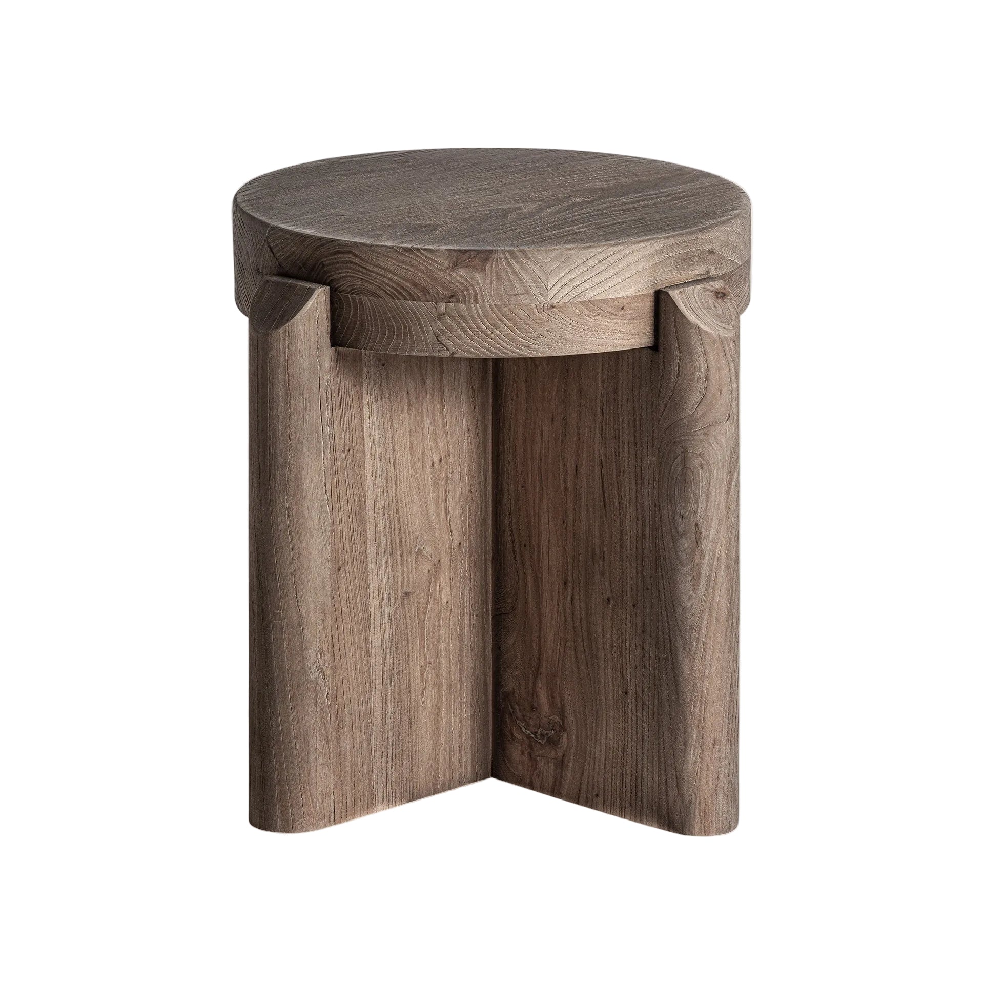 JACQUARD Stool in Elm Wood