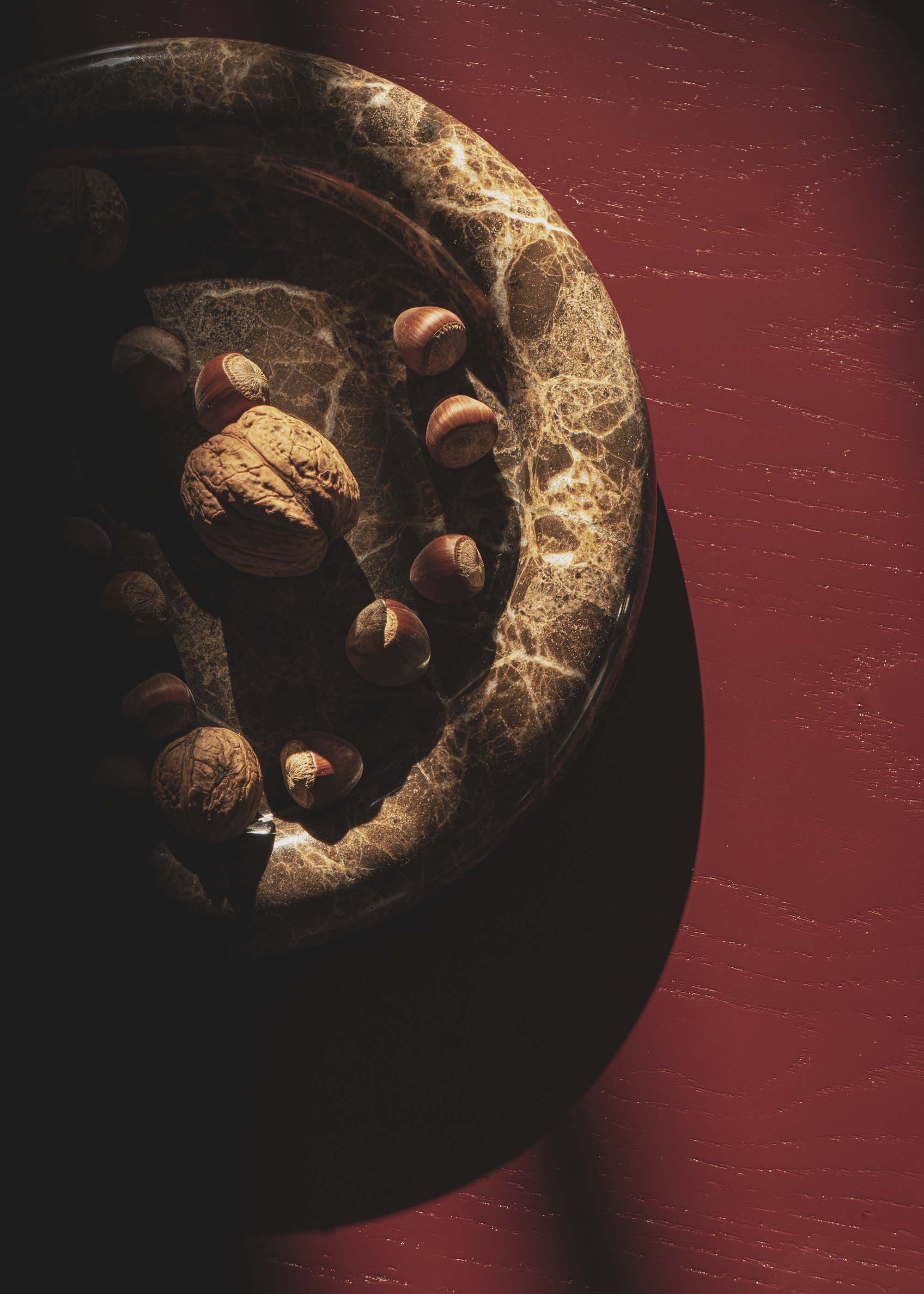 Podnos LUVA hnědá mramor