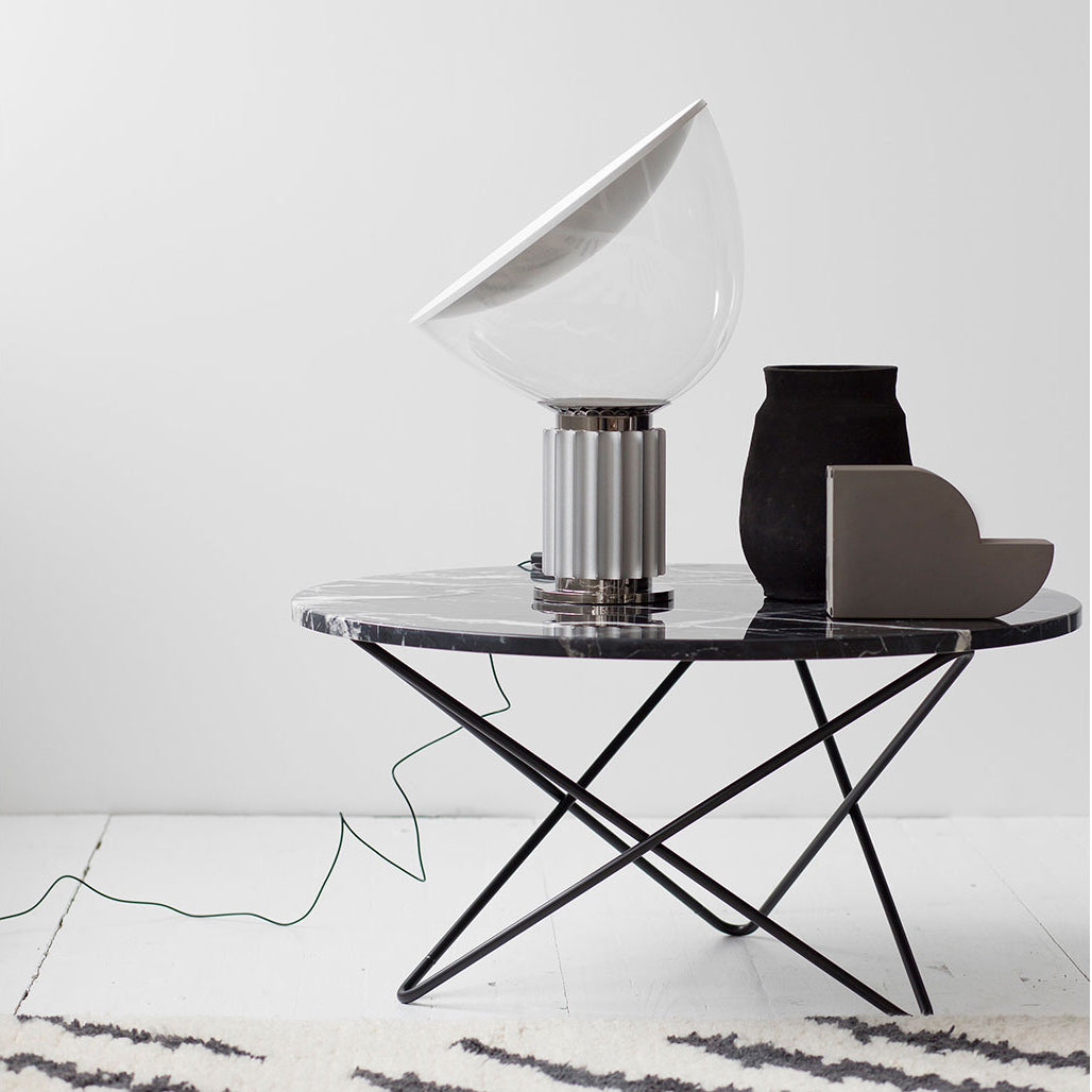 Stolní lampa TACCIA PMMA stříbrná
