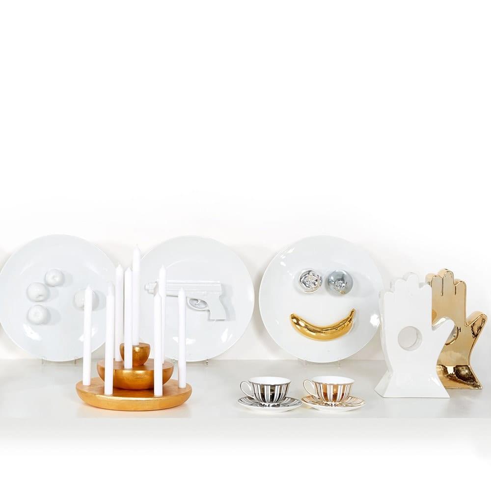 Talerz GUN biały Pols Potten Eye on Design