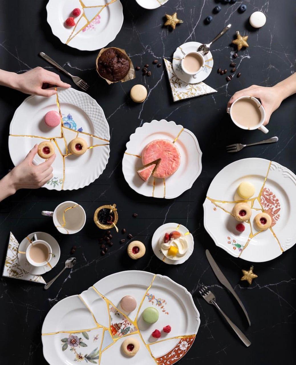 Talerz obiadowy KINTSUGI porcelanowy Seletti Eye on Design