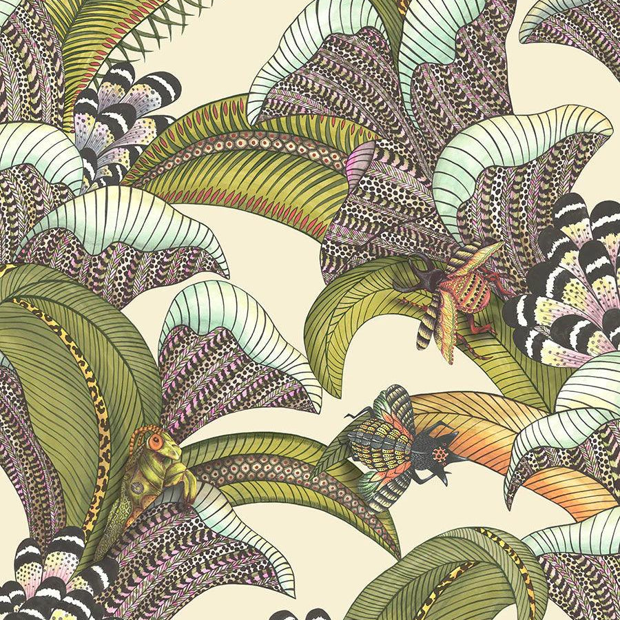 Tapeta ARDMORE JABULA - Hoopoe Leaves zielony na kremie Cole & Son Default Title Eye on Design