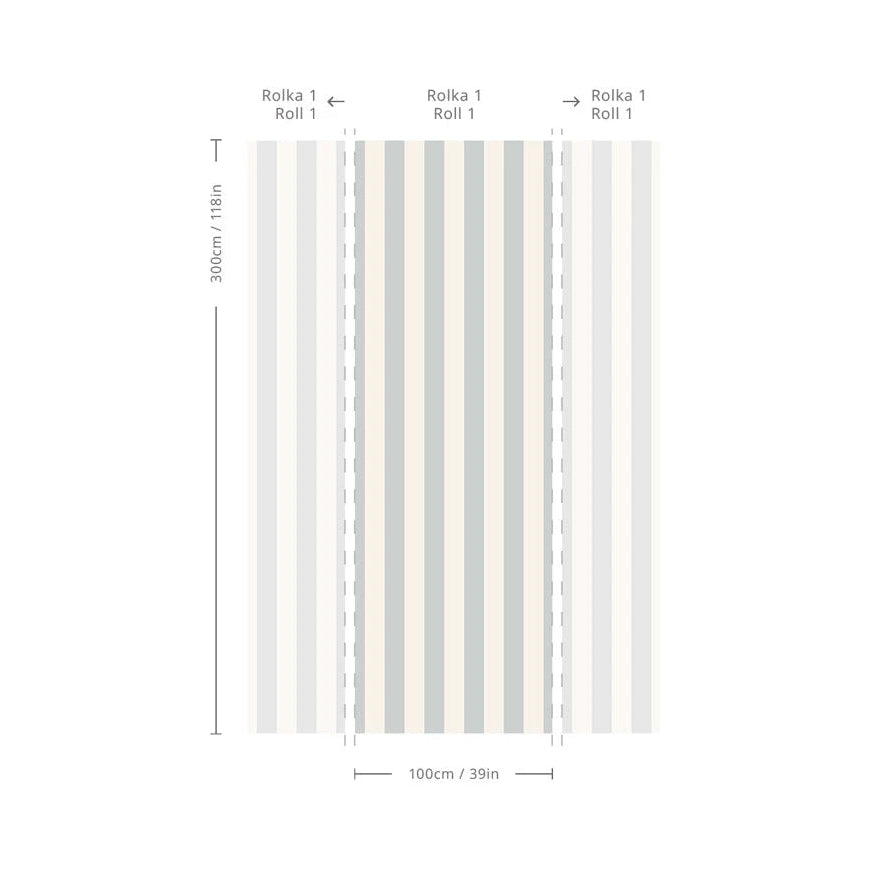 Tapeta flizelinová BOLD STRIPE STORM ztlumená modrá