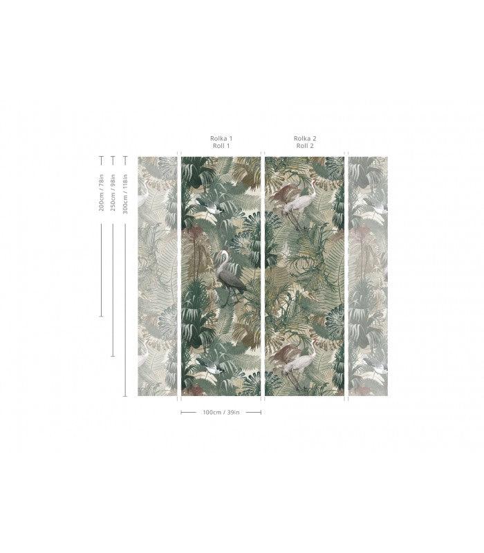 Tapeta Desert Tropics Light Green Wallcolors Eye on Design