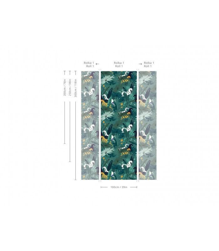 Tapeta Dream Horses Turquoise Wallcolors Eye on Design