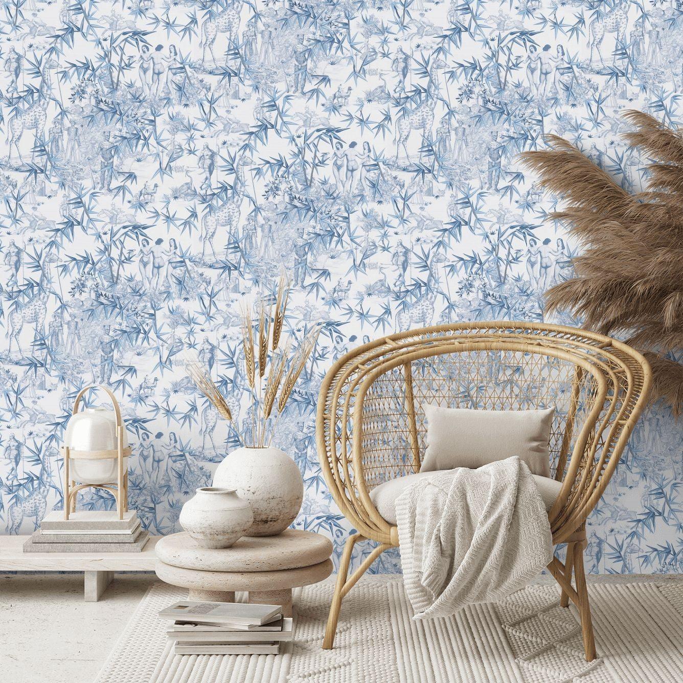 Tapeta EXOTISME AUBE niebieski Christian Lacroix Eye on Design