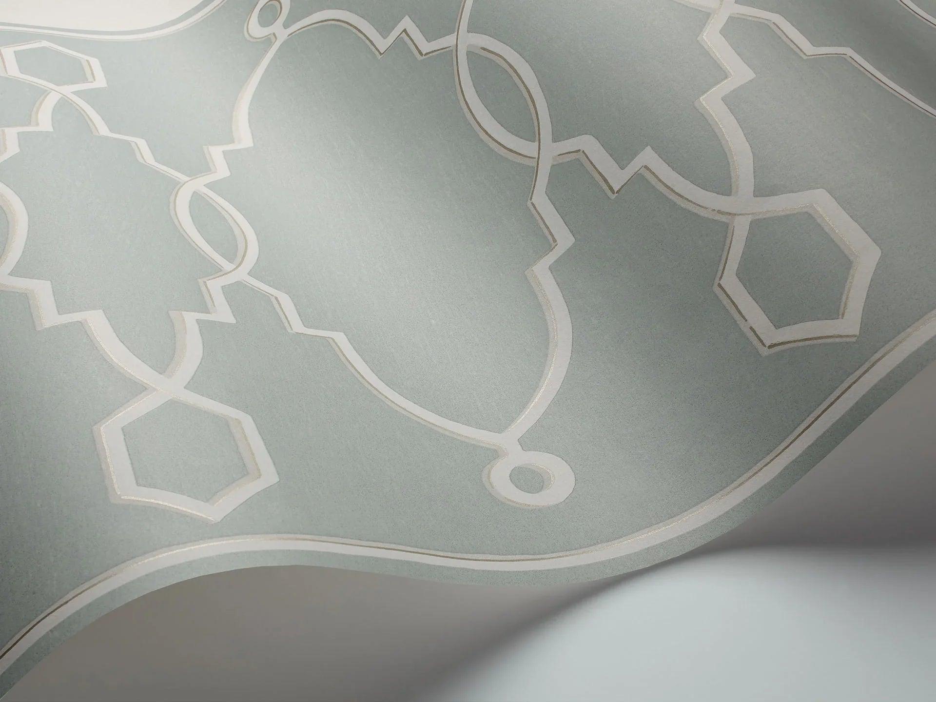 Tapeta FOLIE - Parterre Border szary błękit Cole & Son Eye on Design