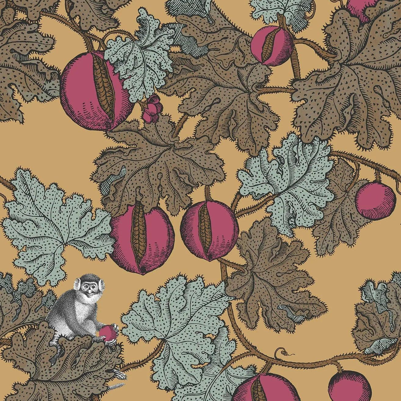 Tapeta FORNASETTI - Frutto Proibito metaliczne złoto Cole & Son Eye on Design