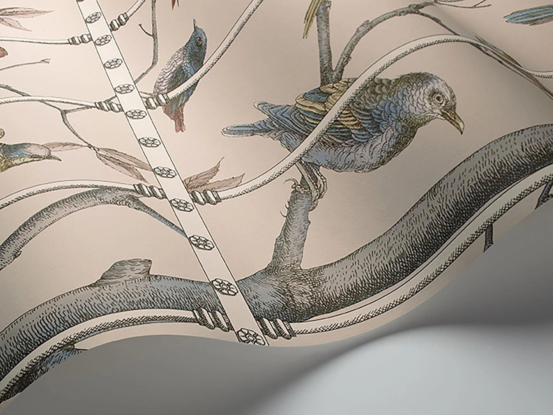 Tapeta FORNASETTI - Uccelli różowy Cole & Son Eye on Design