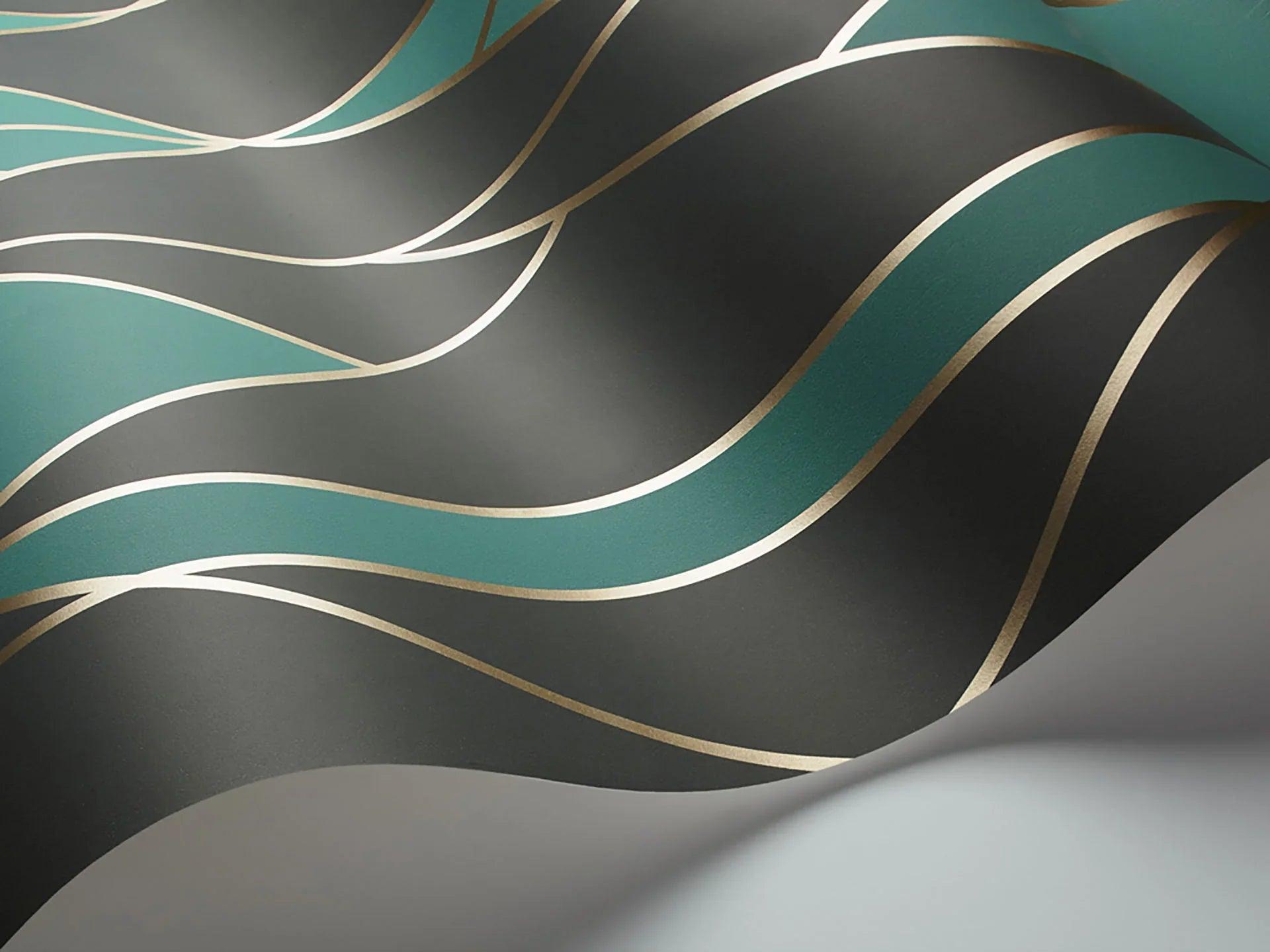 Tapeta GEOMETRIC II - Oblique zielony Cole & Son Eye on Design