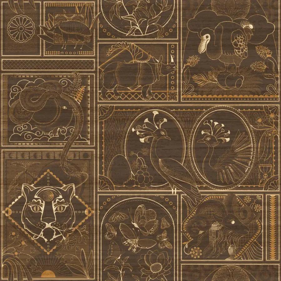Tapeta GOLDEN TIGER - MAKORE fornir drewniany Arte Eye on Design