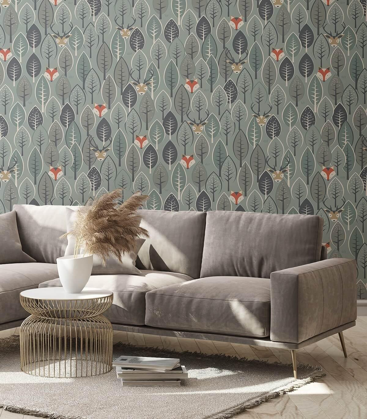 Tapeta HIDDEN DEERS Wallcolors Eye on Design