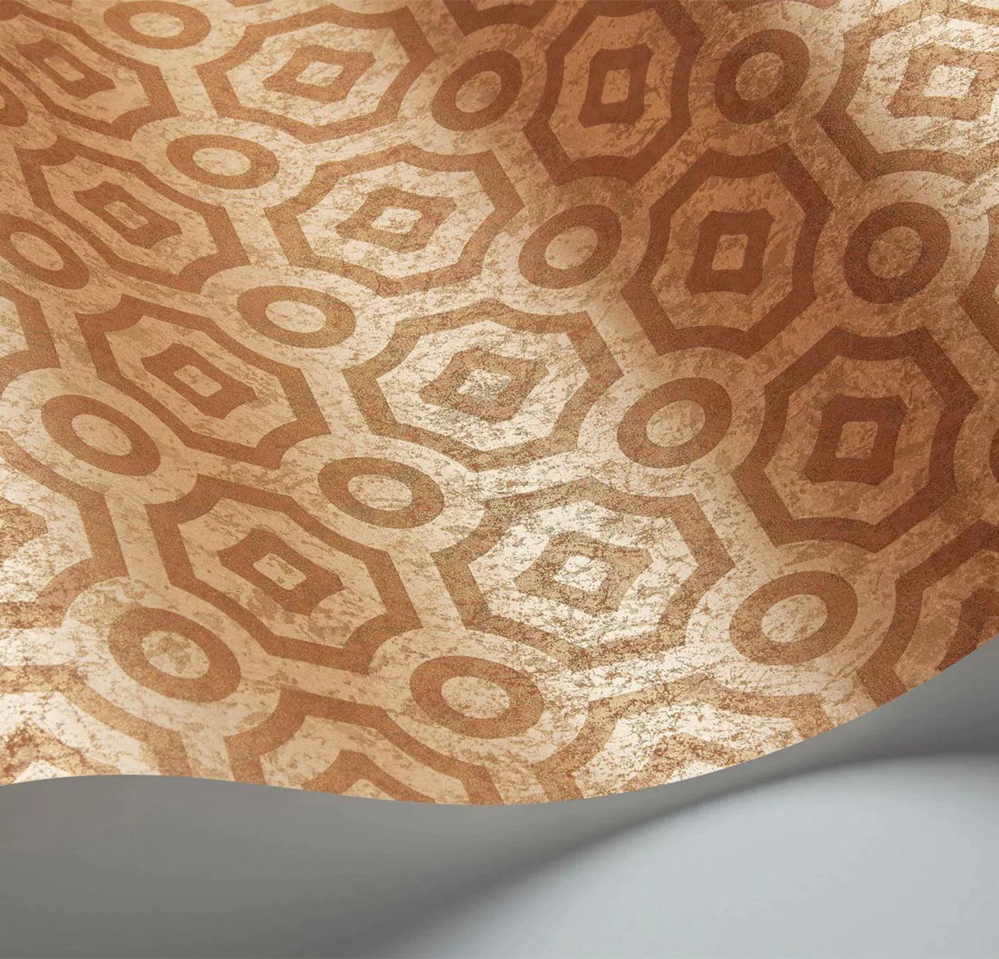 Tapeta HRP GREAT MASTERS - Queen's Quarter metaliczna miedź Cole & Son Eye on Design