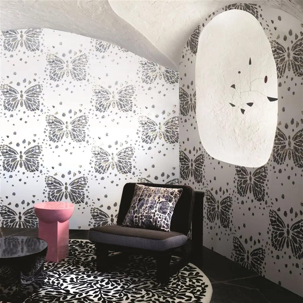 Tapeta LES MESSAGERS CARBONE biały Christian Lacroix Eye on Design