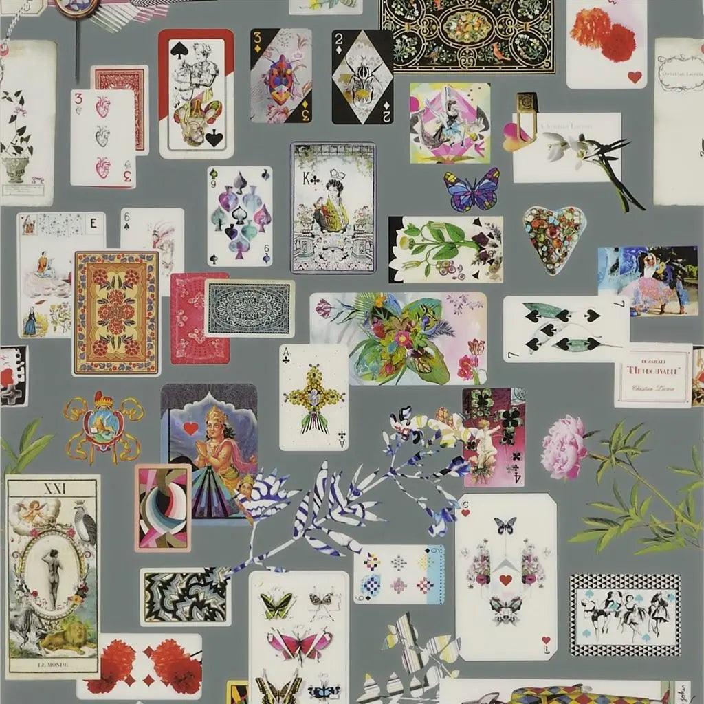 Tapeta MAISON DE JEU - GRIS ORAGE szary Christian Lacroix Eye on Design