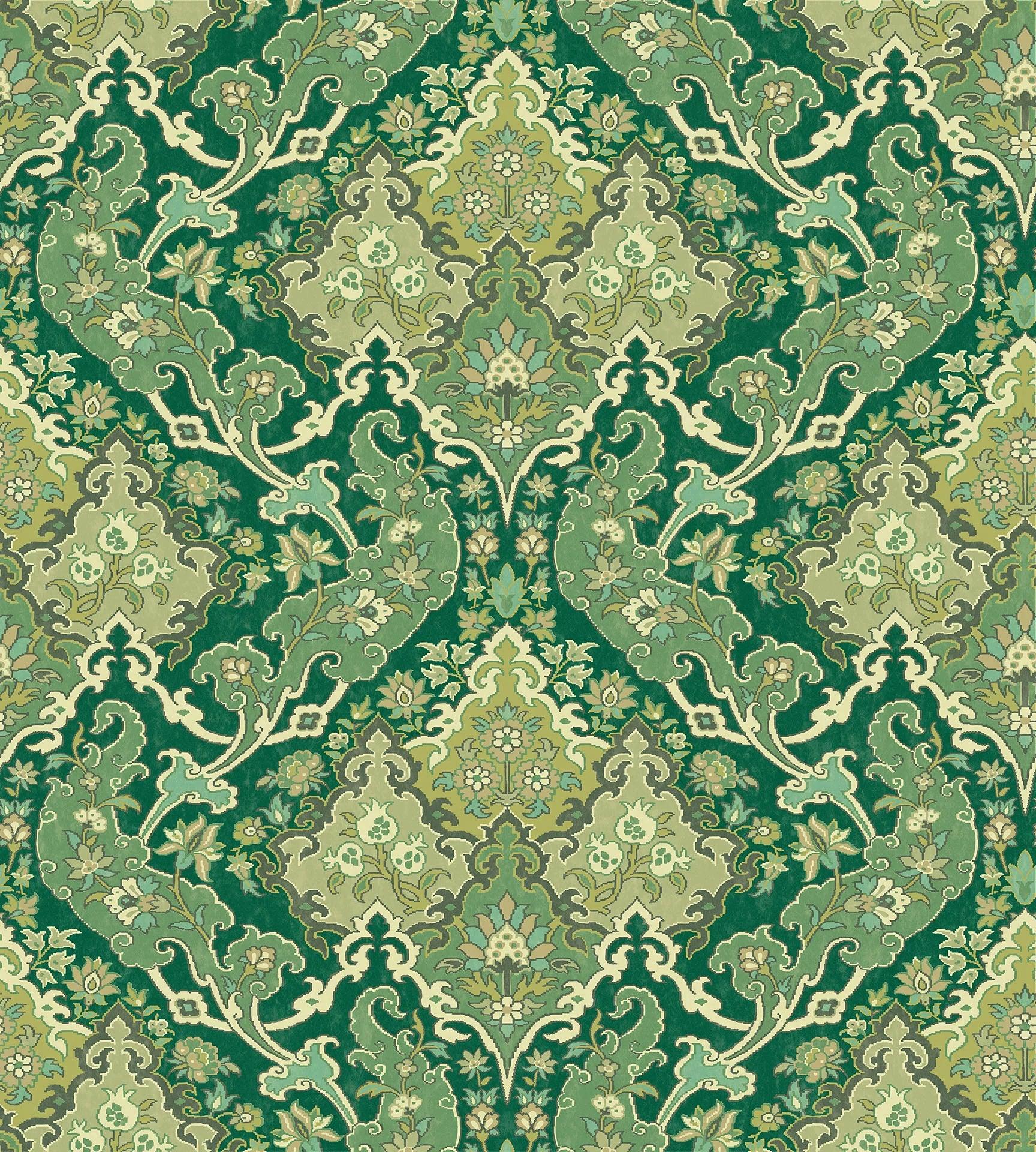 Tapeta MARIINSKY DAMASK - Pushkin zielony Cole & Son Eye on Design