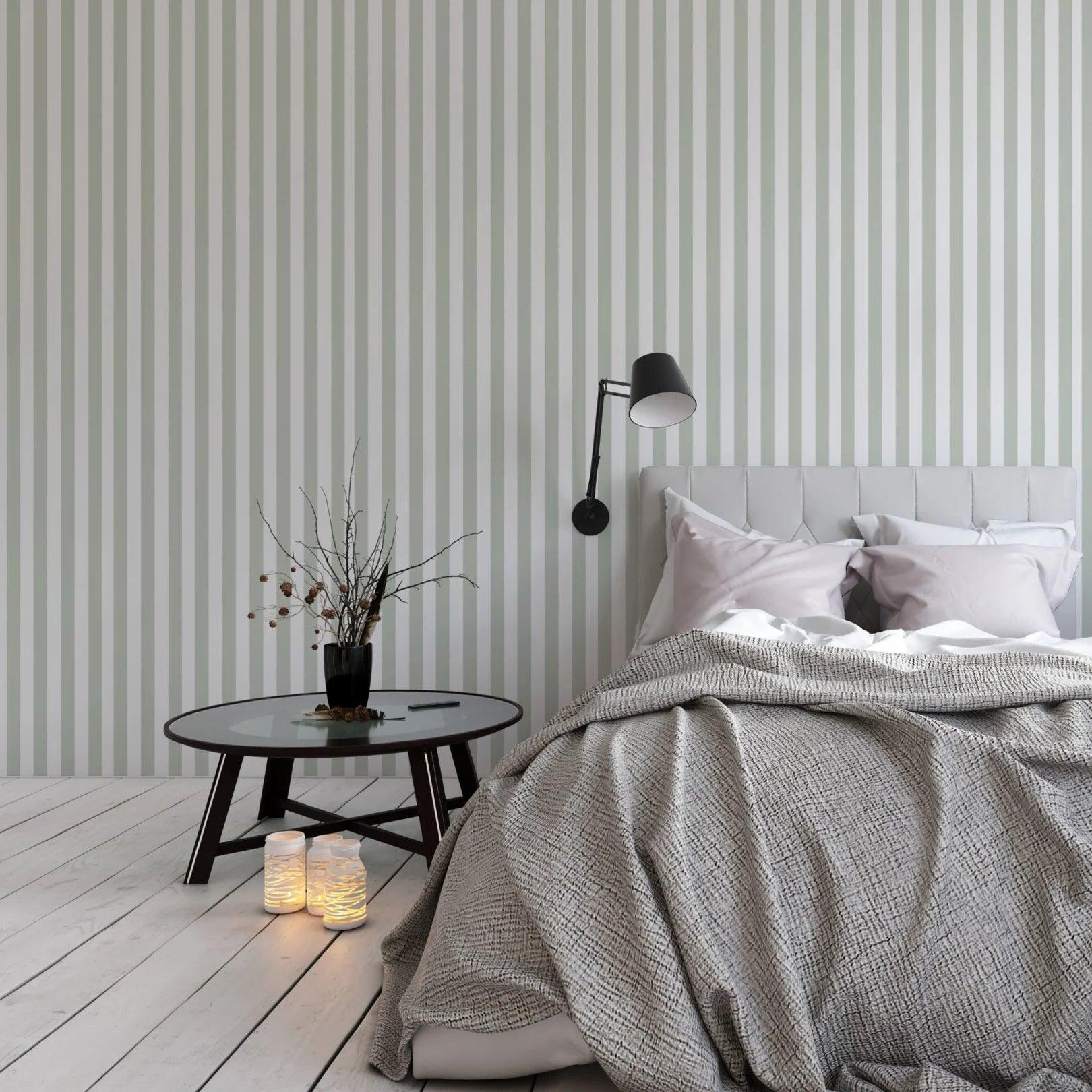 Tapeta MARQUEE STRIPES - Glastonbury Stripe oliwkowy Cole & Son Eye on Design