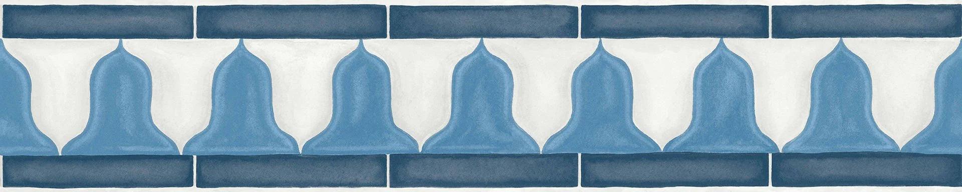 Tapeta MARTYN LAWRENCE BULLARD - Zellige Border niebieski Cole & Son Eye on Design