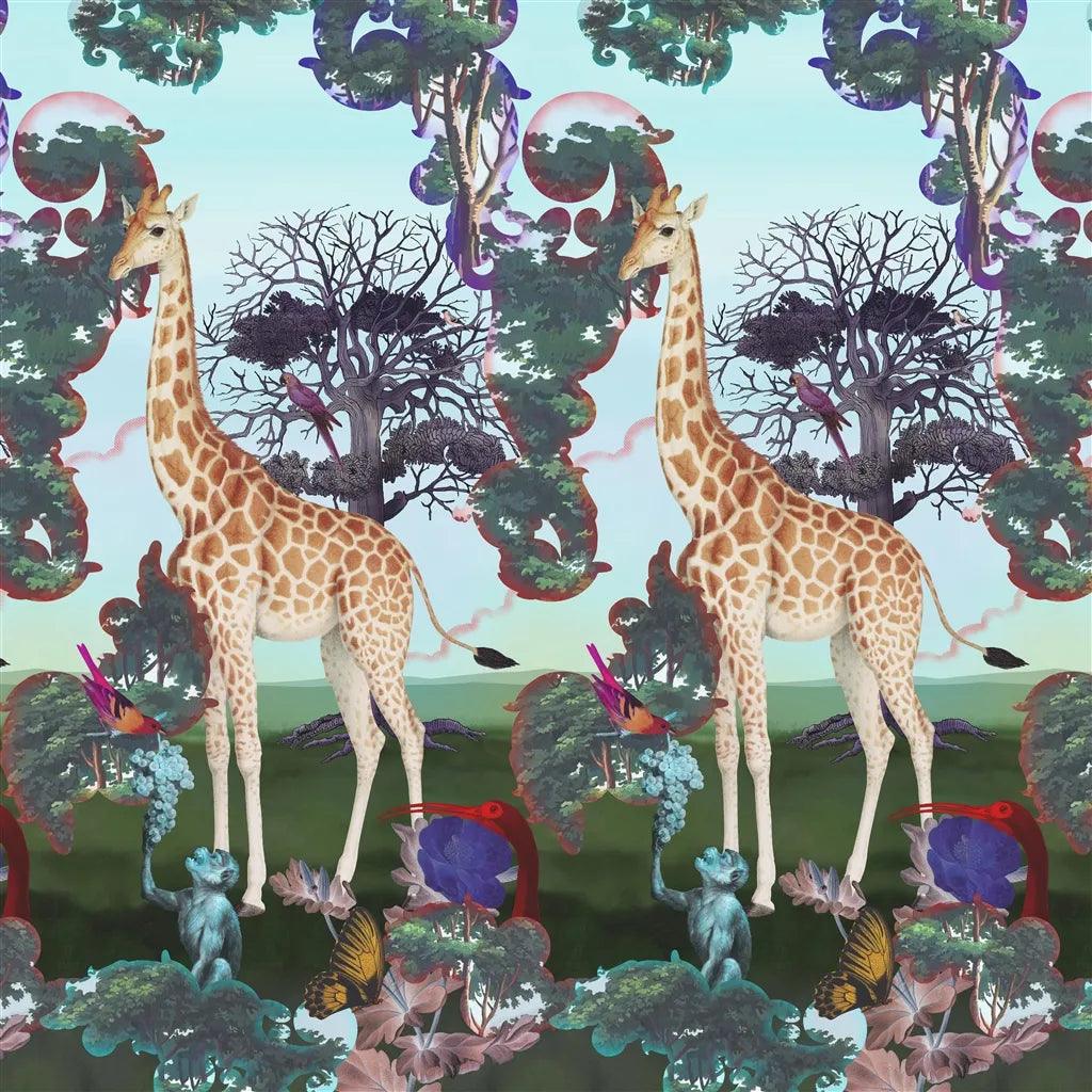 Tapeta NOVAFRICA SUNRISE SCENE 1 AZUR błękitny Christian Lacroix Eye on Design