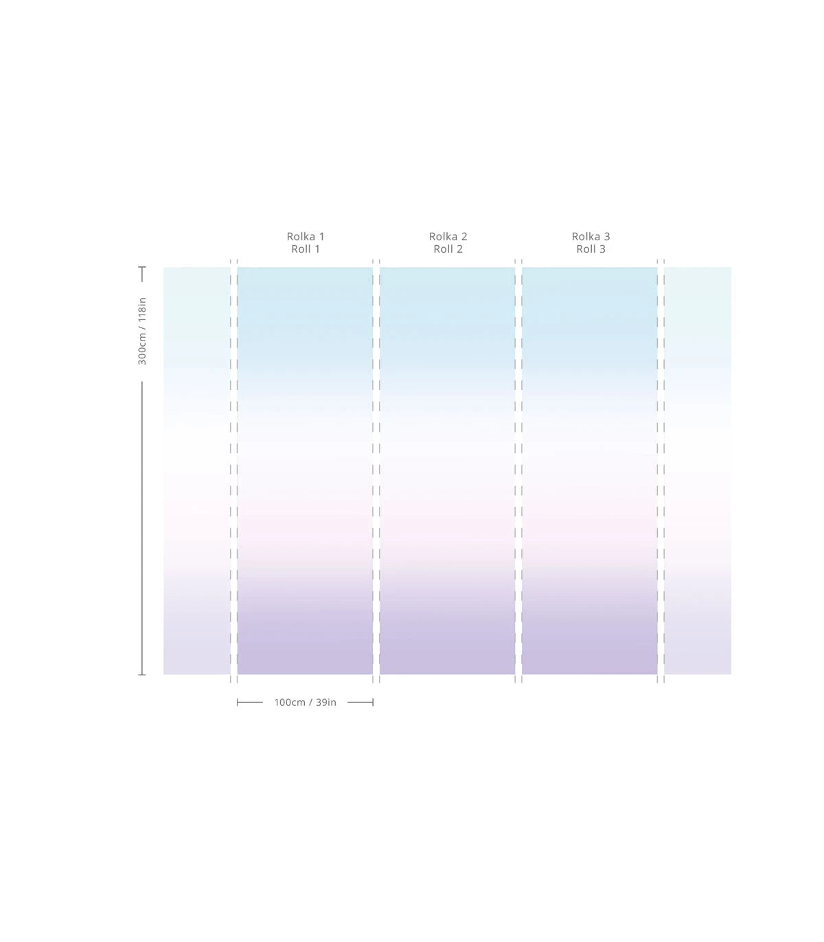 Tapeta gradient OMBRE SERENITY modrá s fialovou