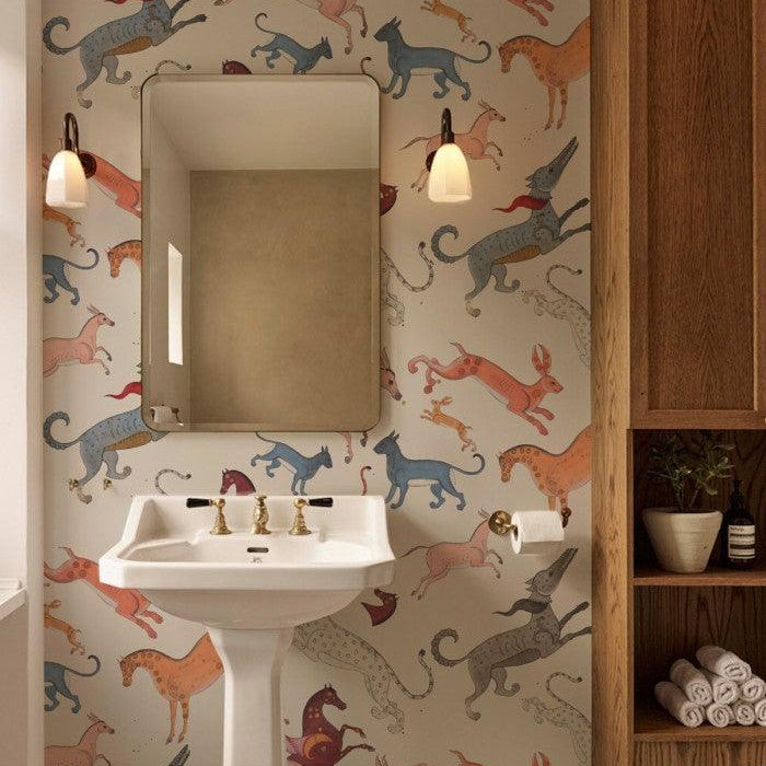 Tapeta Oriental Animals Beige Wallcolors Eye on Design