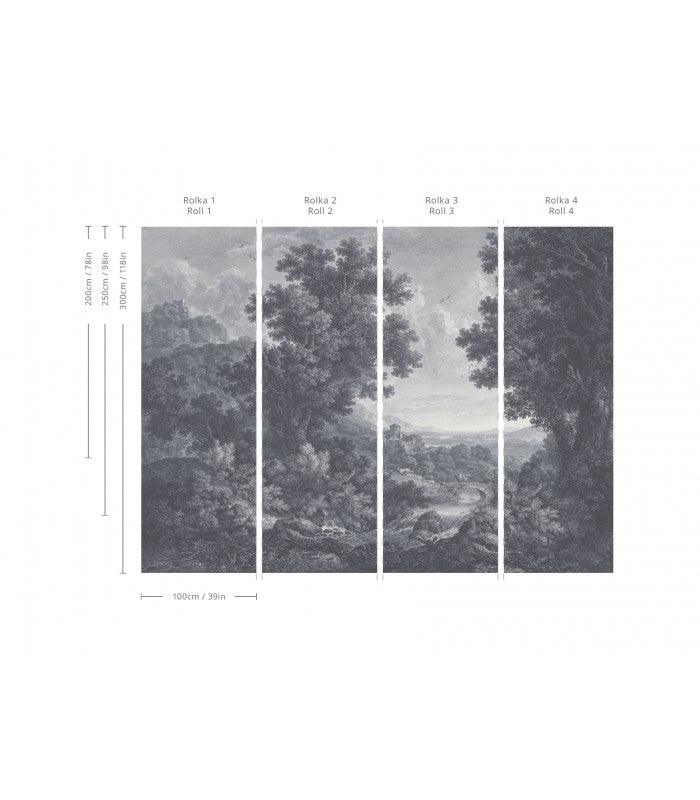 Tapeta Picturesque Valley of Serenit Blue Wallcolors Eye on Design