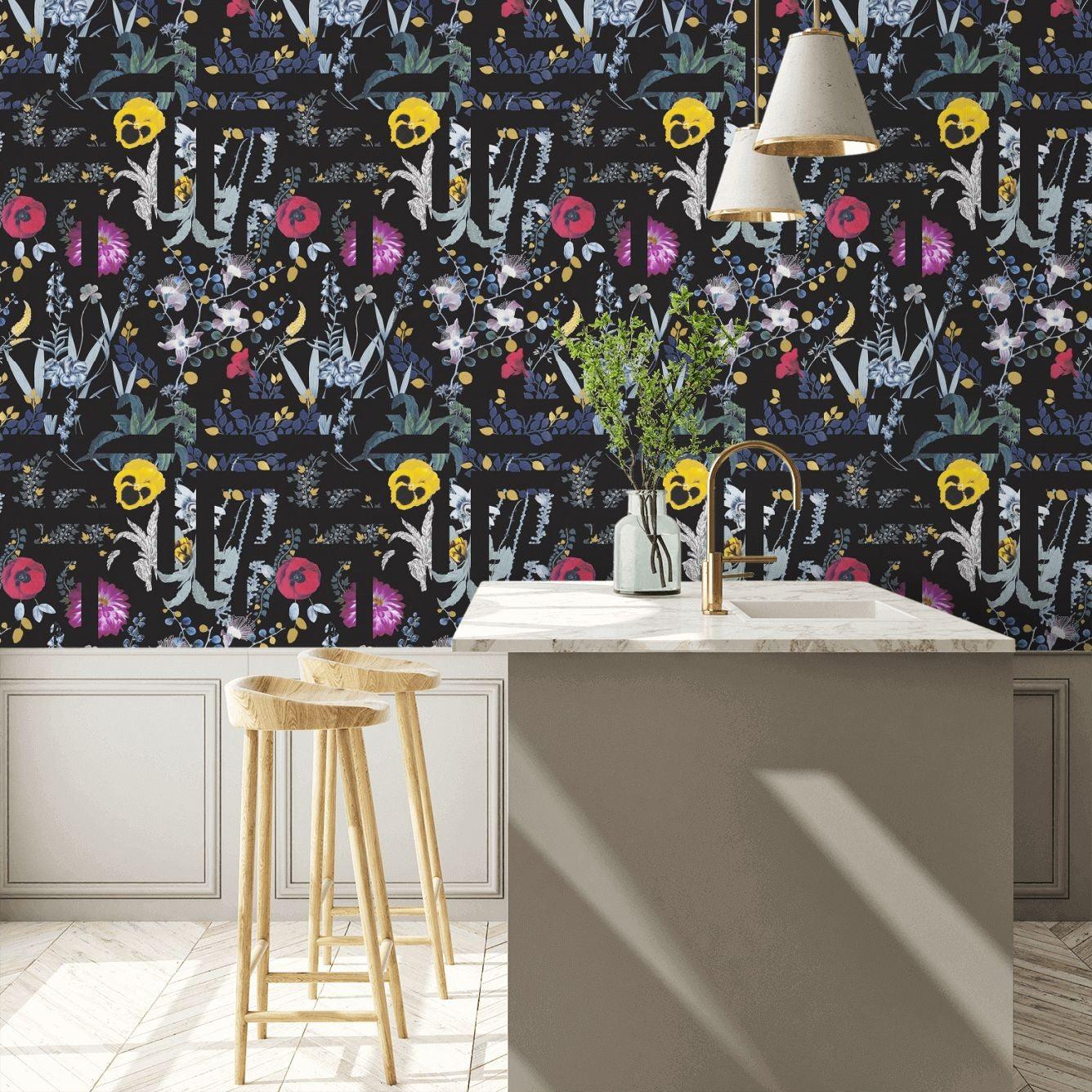 Tapeta PRIMAVERA LABYRINTHUM CREPUSCULE czarny Christian Lacroix Eye on Design