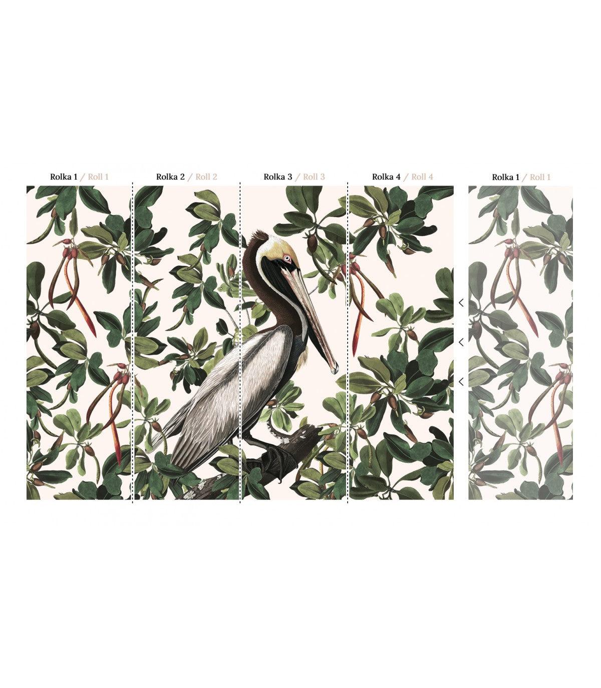 Tapeta SPRING PELICANS Wallcolors Eye on Design