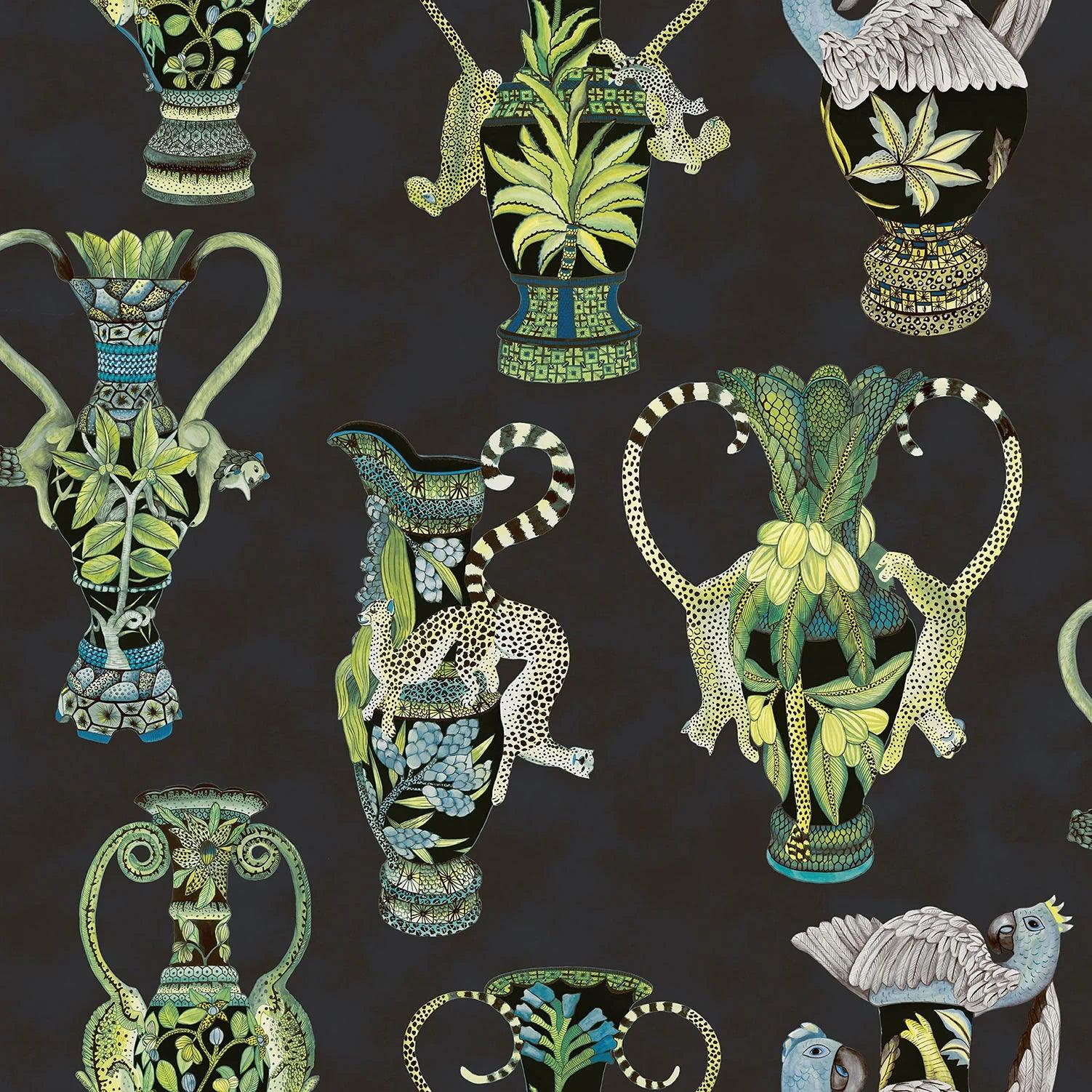 Tapeta THE ARDMORE COLLECTION - Khulu Vases czarny Cole & Son Eye on Design