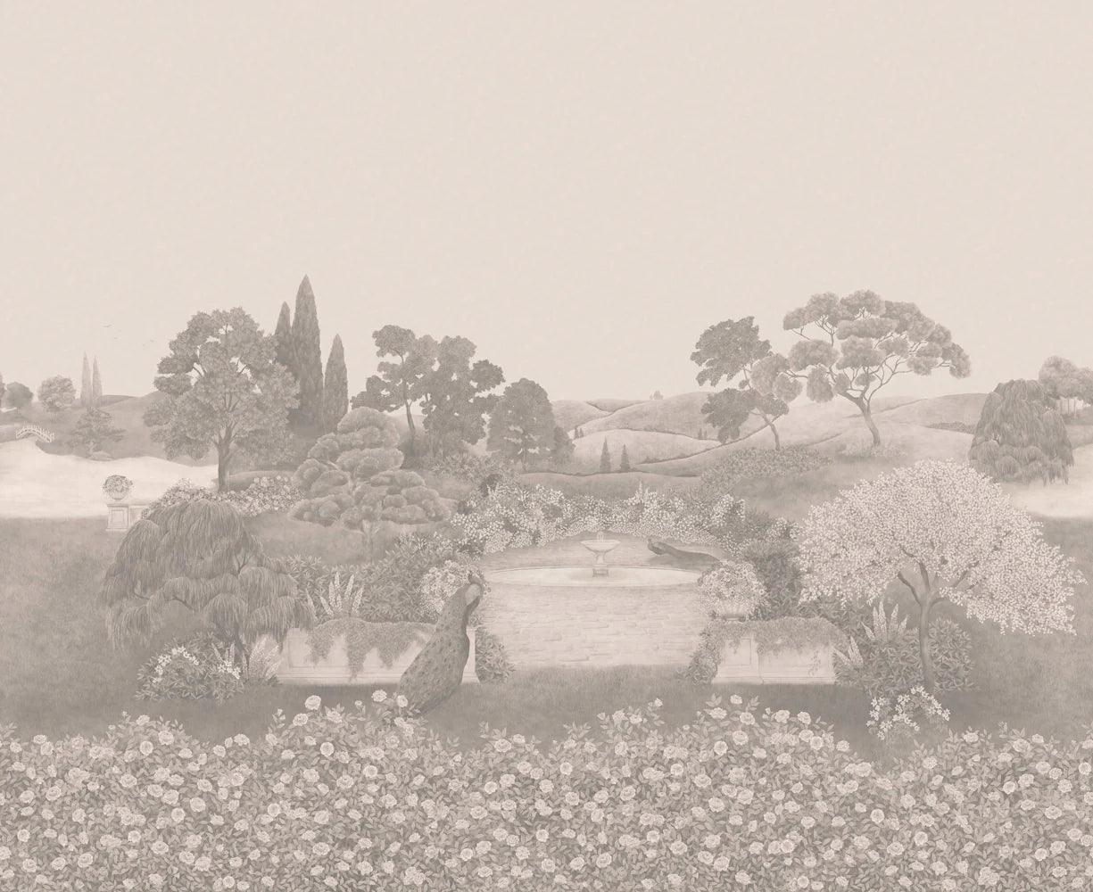 Landscape Mural of THE GARDENS Park - Idyll Matte Finish Beige