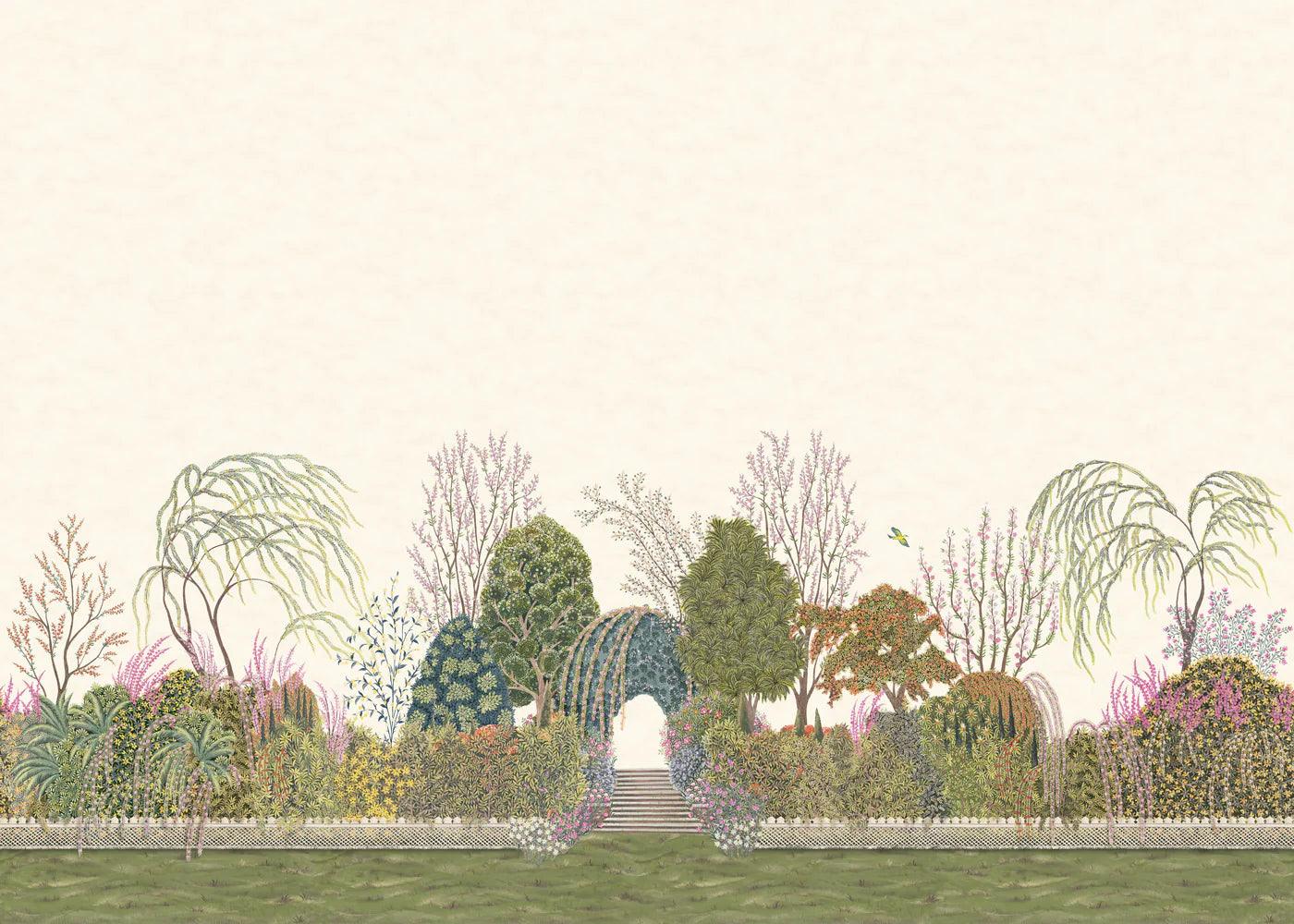 Nástěnná malba s krajinou parku THE GARDENS - Reverie svítání