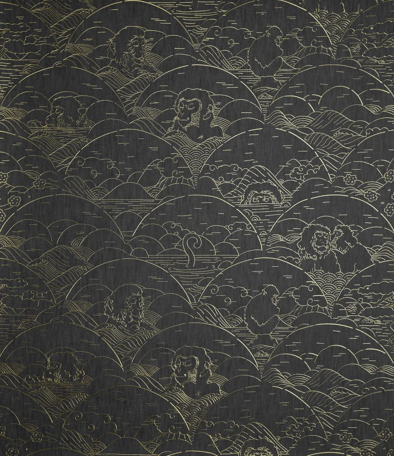 Tapeta z dżinsu INDIGO MACAQUE - IVORY Arte Eye on Design