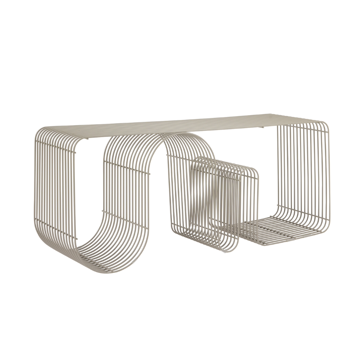CURVA taupe bench