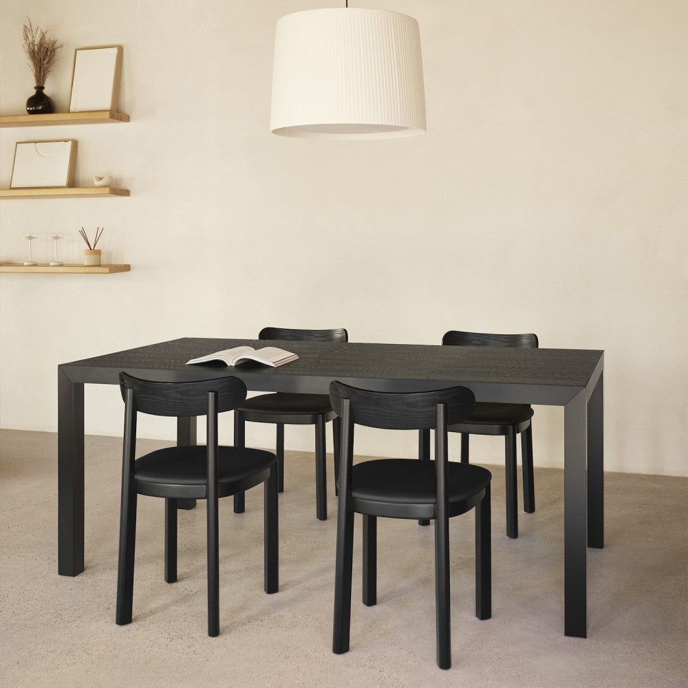 Stůl ALMA černý dýha dubová