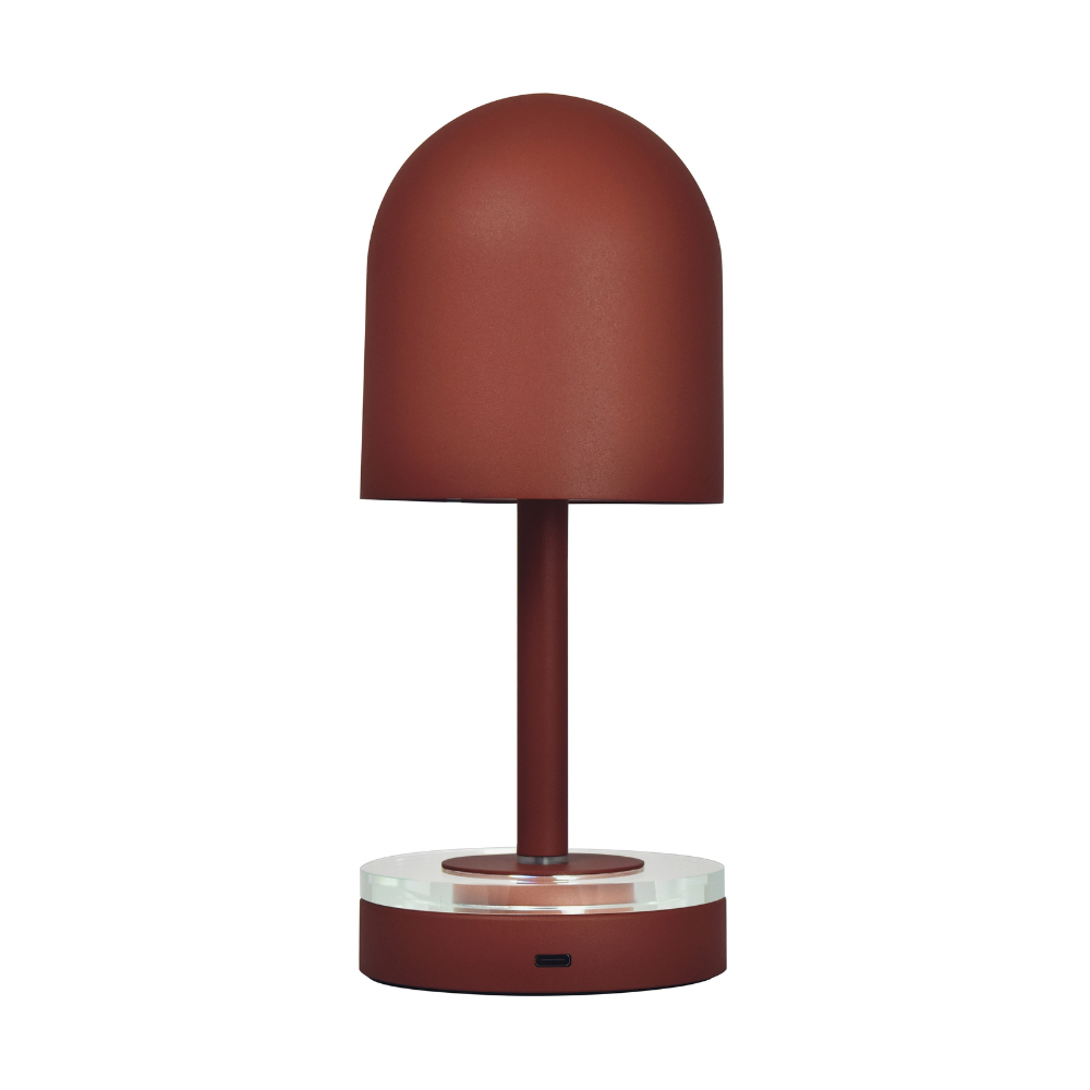 Přenosná lampa LUCEO cihlově červená