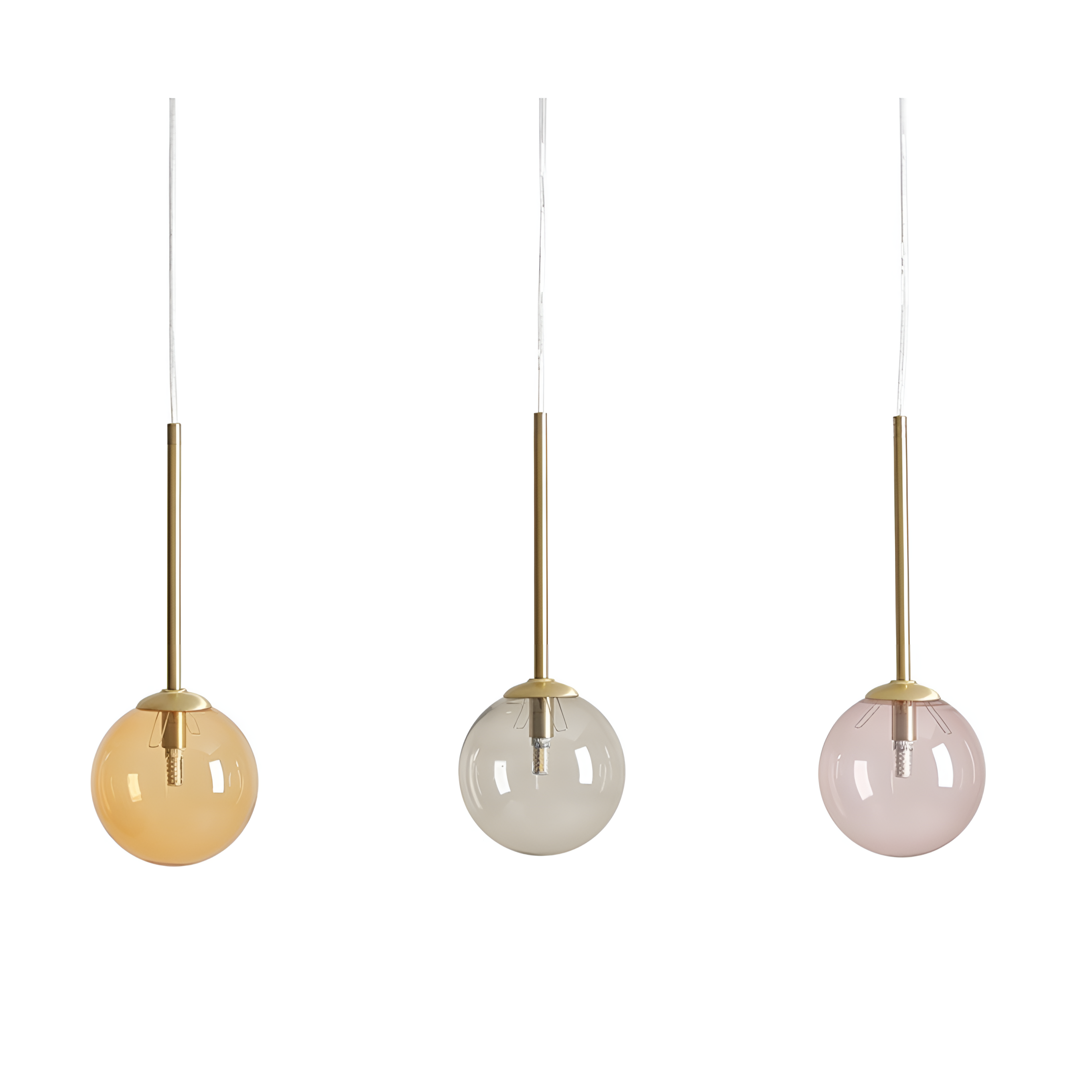 Barefoot hanging lamp Trio colorful glass