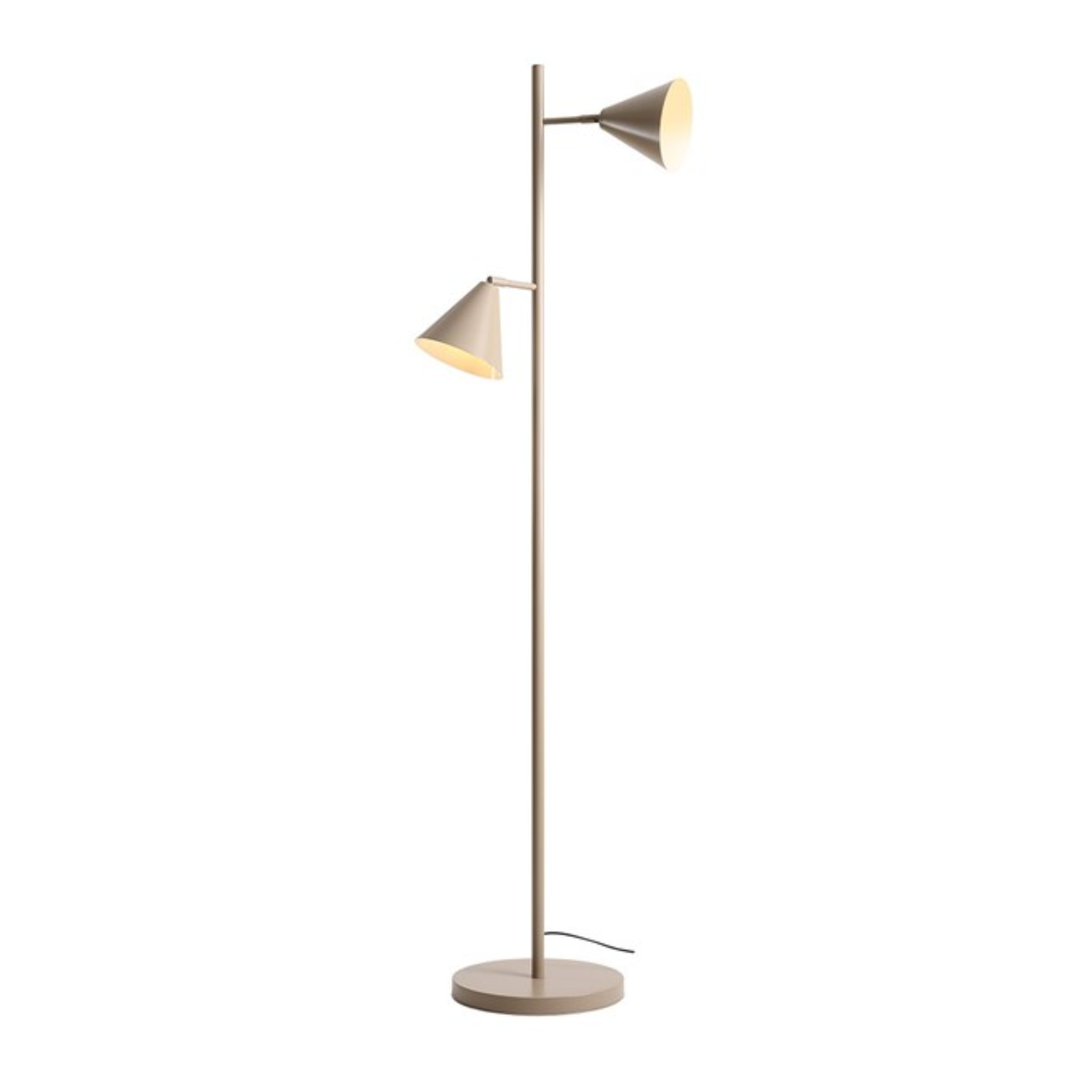 Duo beige forms floor lamp