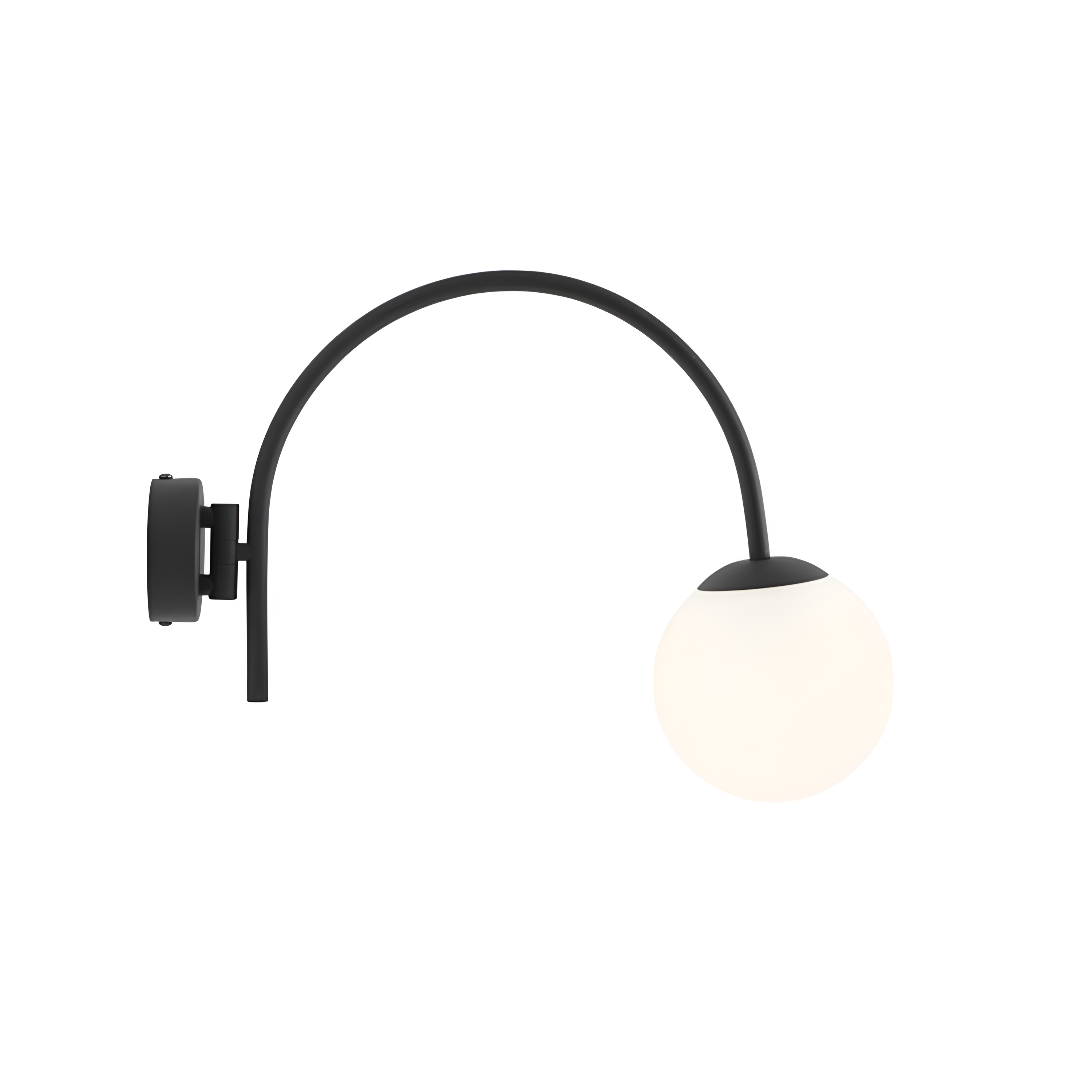 Black wall lamp with arm NAVE