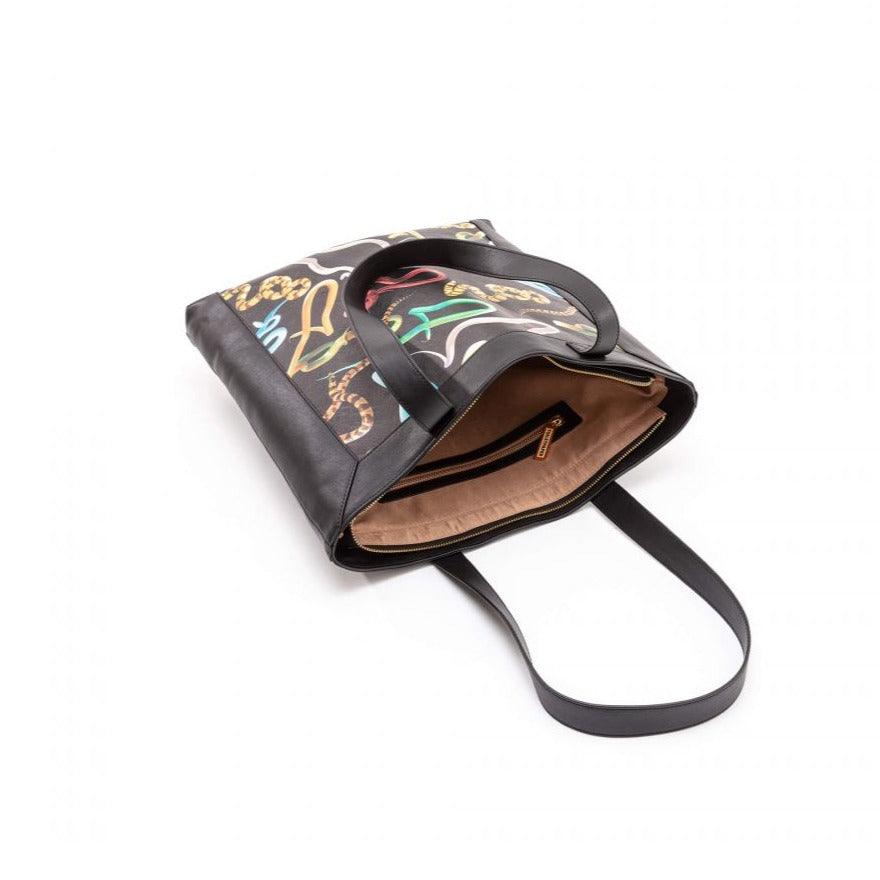 Torba na ramię SNAKES czarny Seletti Eye on Design