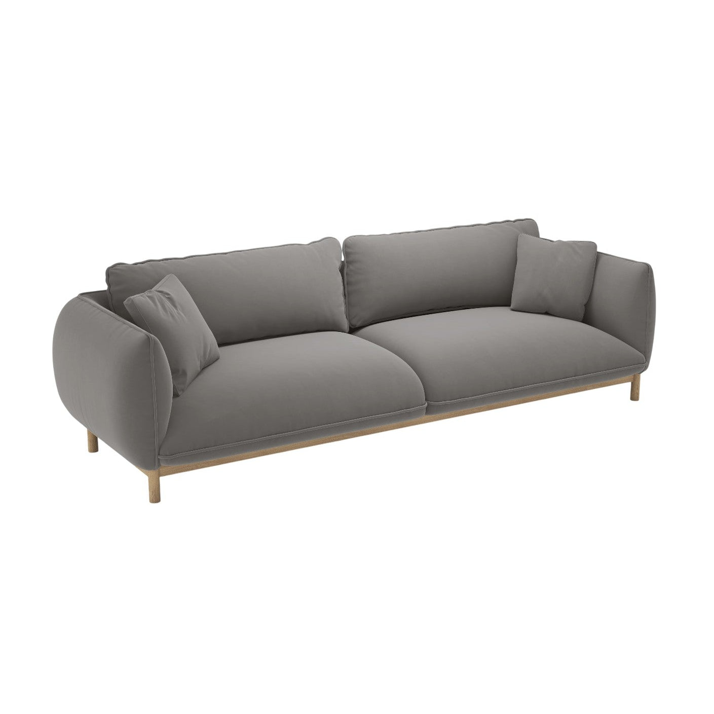 Sofa sametová 4-osobová ADA šedá