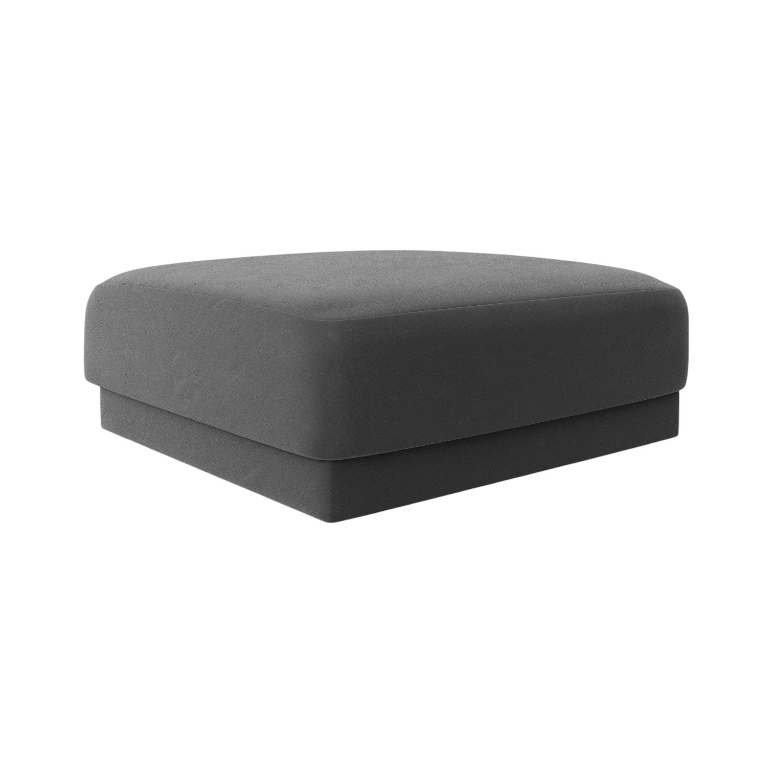 Pouf velvety miley dark gray