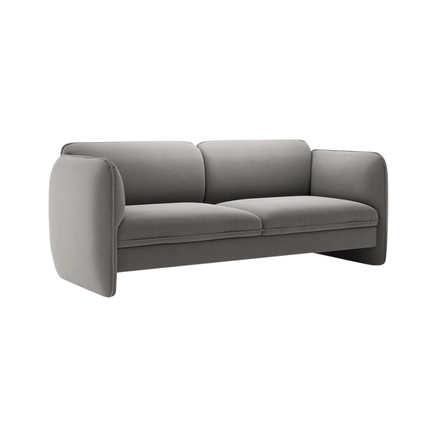 Sofa sametová 3-osobová GEORGIA tmavě šedá