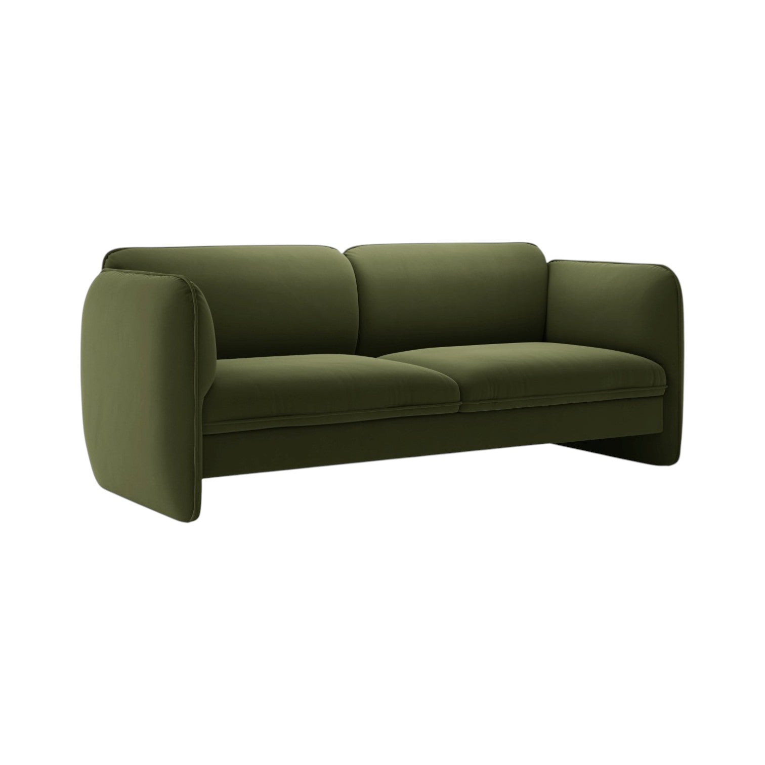 Sofa sametová 3-osobová GEORGIA zelená